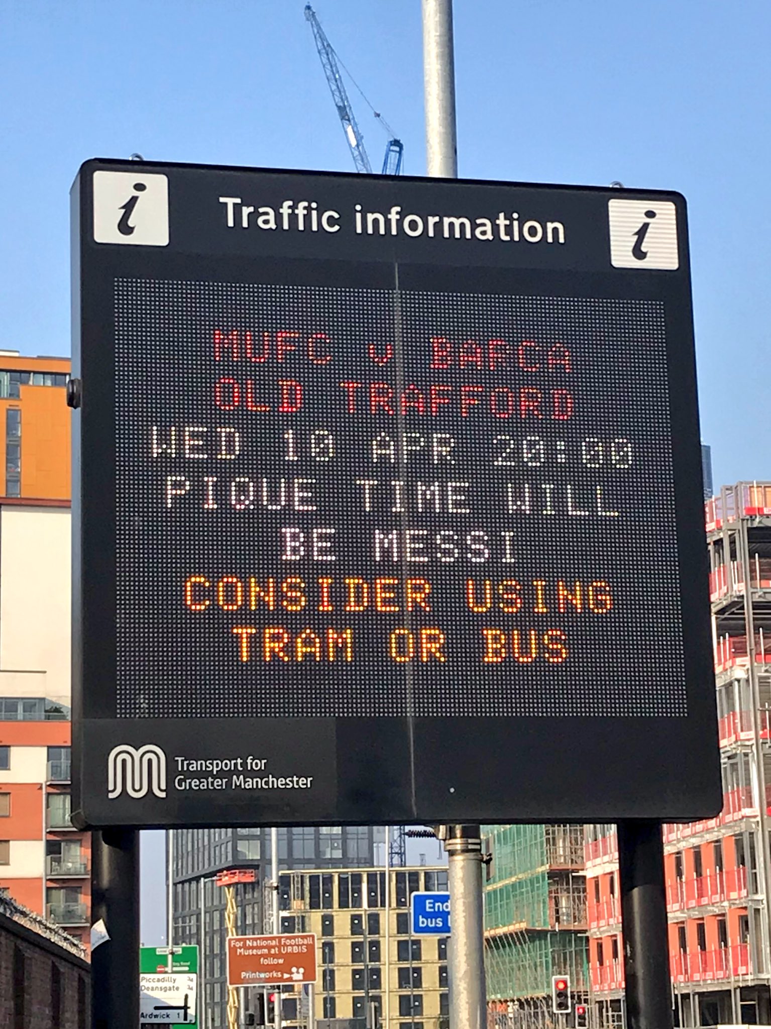 A Manchester road sign on Rochdale Road, Manchester