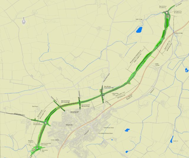 Maybole bypass map