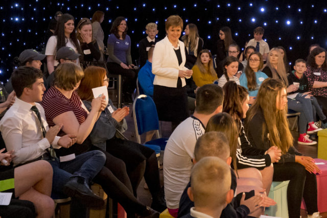 Nicola Sturgeon at First Minister's Question Time Next Generation
