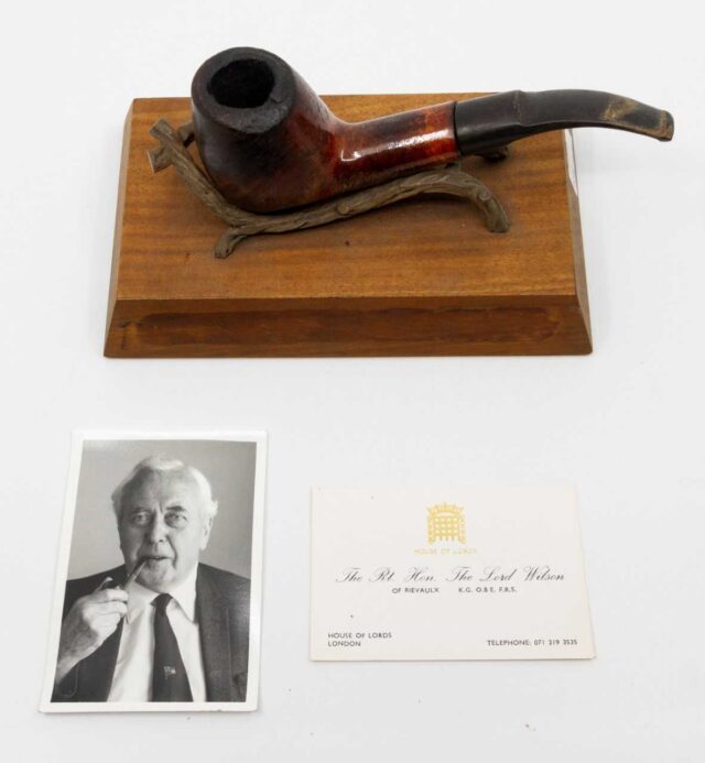 One of several pipes being auctioned off next week which were once used by the late Harold Wilson. (Credit: Hansons/PA)