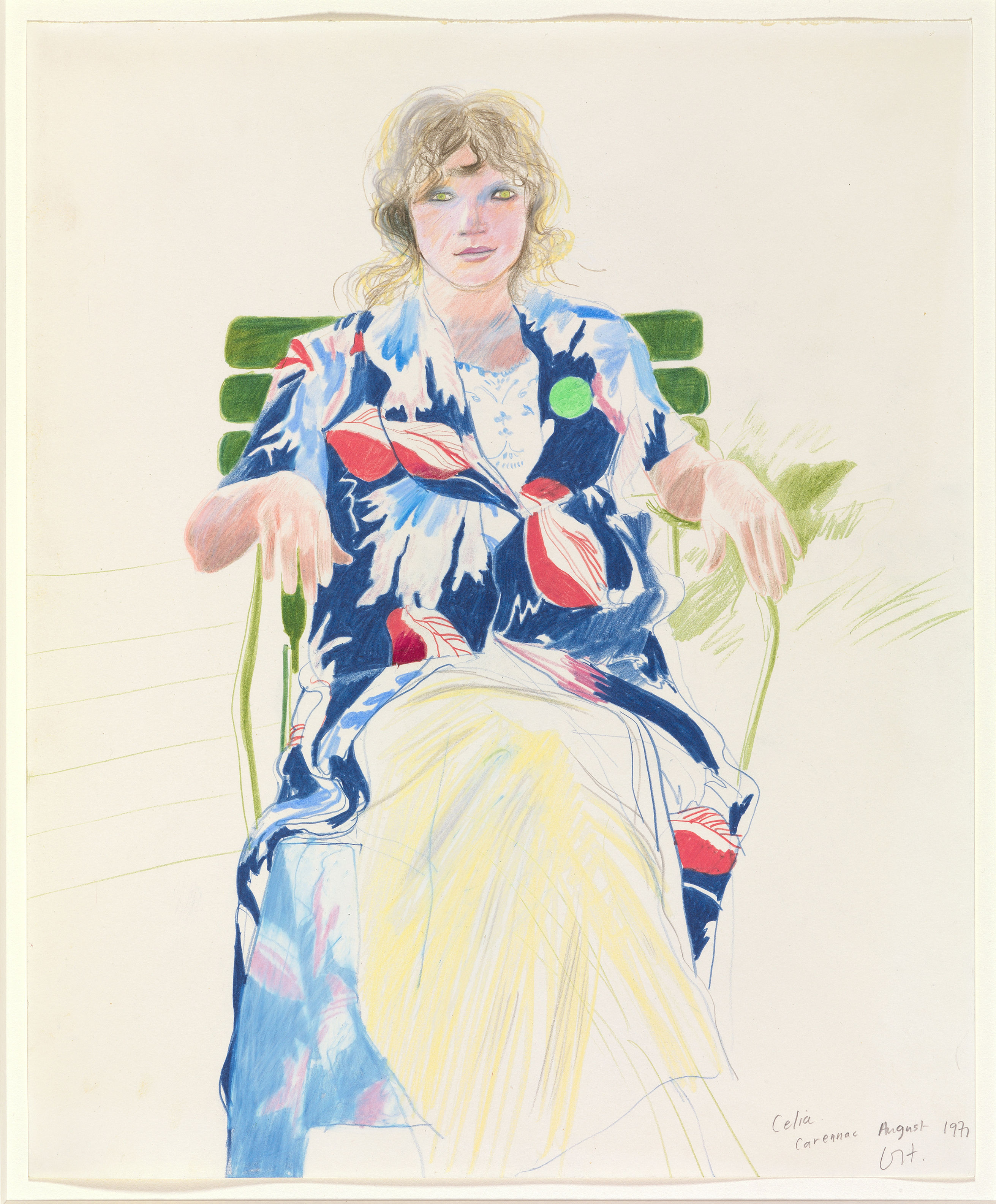 Celia Carennac August 1971, by David Hockney, (Richard Schmidt/David Hockney/PA)