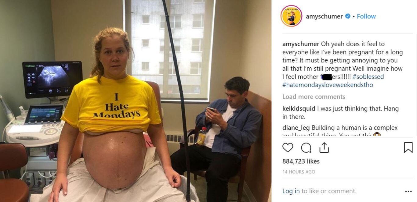 Amy Schumer Jokes ‘im Still Pregnant As She Shows Off Huge Bump