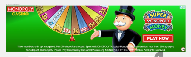 Monopoly Casino ad. (ASA/PA)