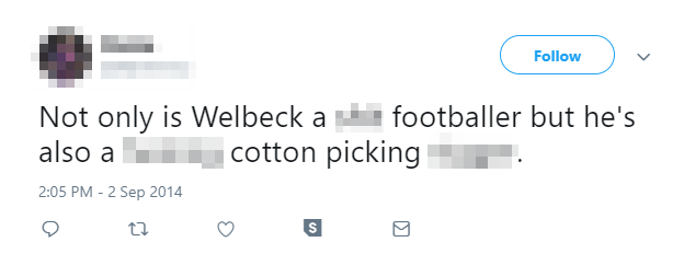 A tweet about Welbeck