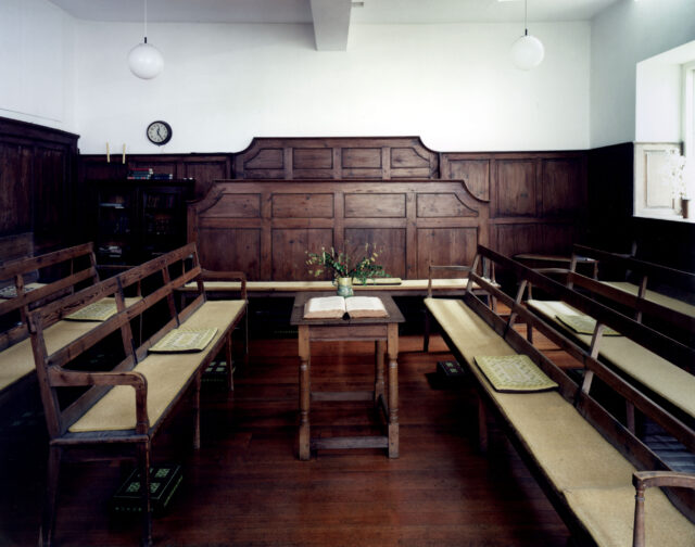 Graffiti on window sills show Nailsworth was a meeting house before the Act of Toleration 1689 (Historic England Archive/PA)