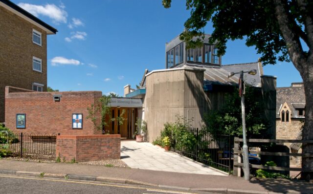 A 1970s meeting house in Blackheath, London, is among those newly listed at Grade II (Historic England Archive/PA)