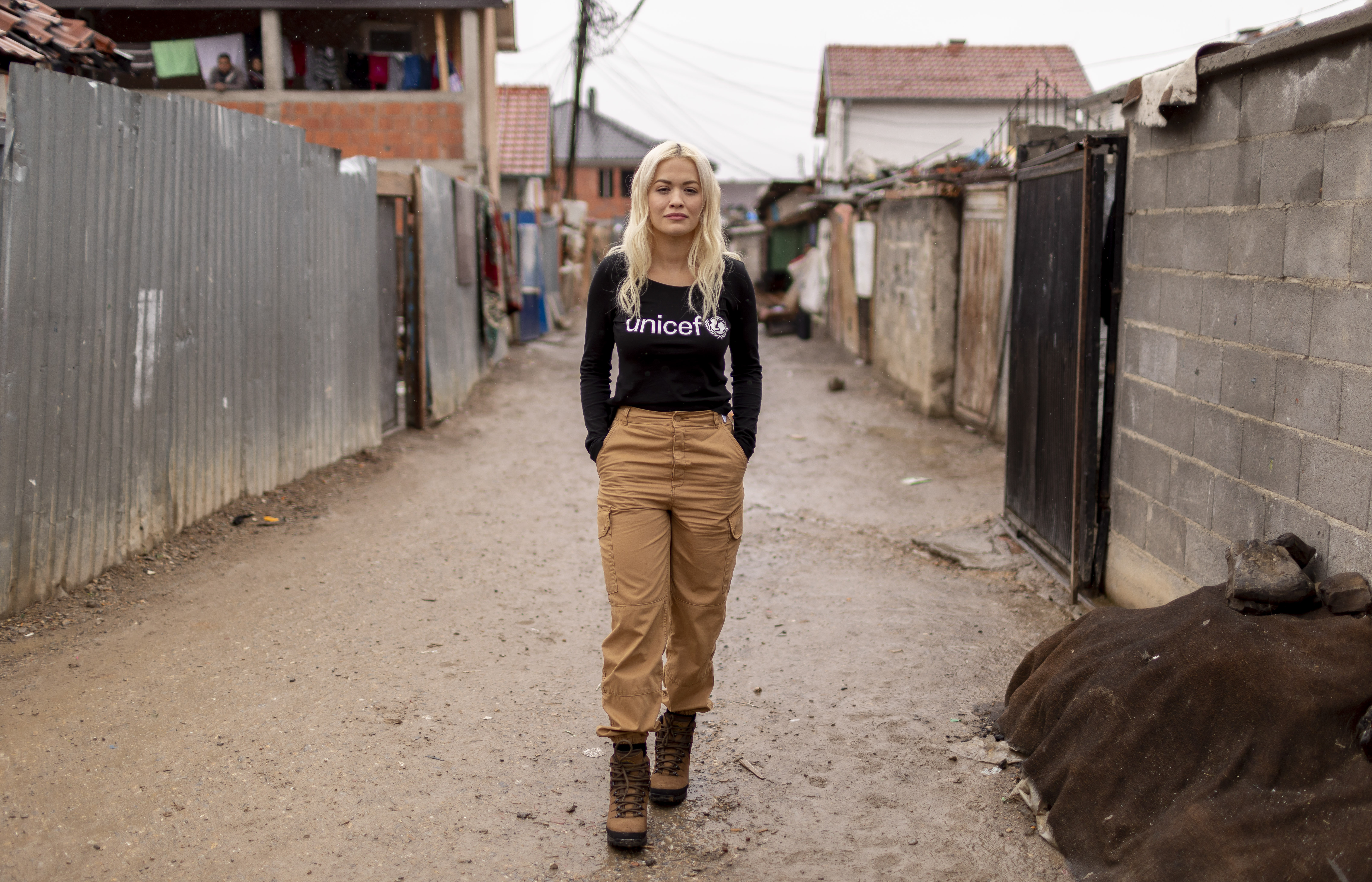 Rita Ora in Kosovo with Unicef 