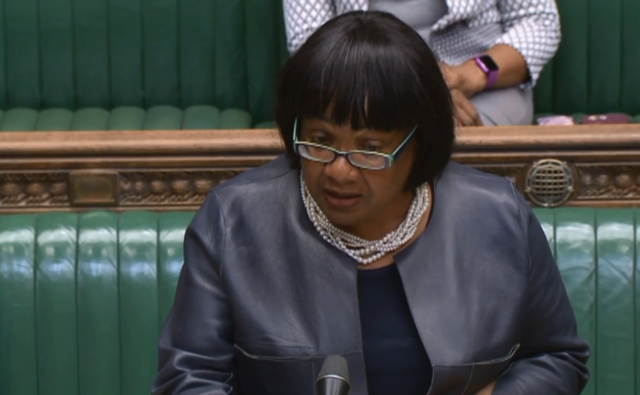 Shadow home secretary Diane Abbott