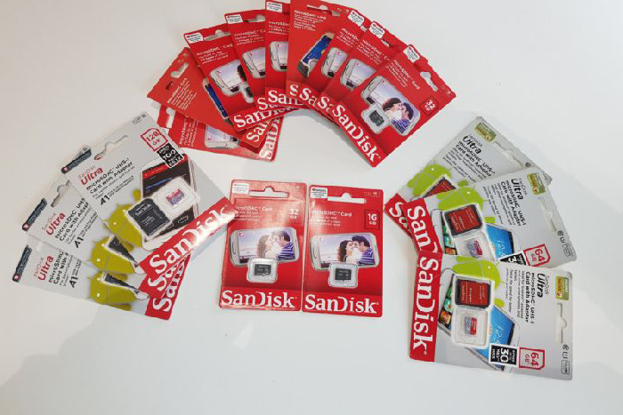 Fake memory cards. Undated handout photo issued by Cambridge and Peterborough Trading Standards of fake memory cards from markets, as councils warn of fake goods at market stalls across the country as the bank holiday on Monday approaches. PRESS ASSOCIATION Photo. Issue date: Saturday May 25, 2019. See PA story CONSUMER Markets. Photo credit should read: Cambridge and Peterborough Trading Standards/PA Wire  NOTE TO EDITORS: This handout photo may only be used in for editorial reporting purposes for the contemporaneous illustration of events, things or the people in the image or facts mentioned in the caption. Reuse of the picture may require further permission from the copyright holder.