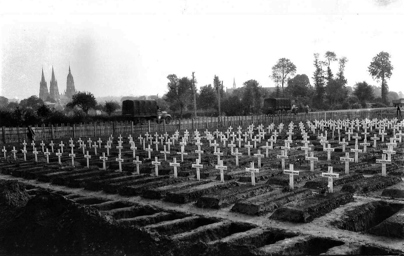 Hospital burials at the cemetery (CWGC/PA)