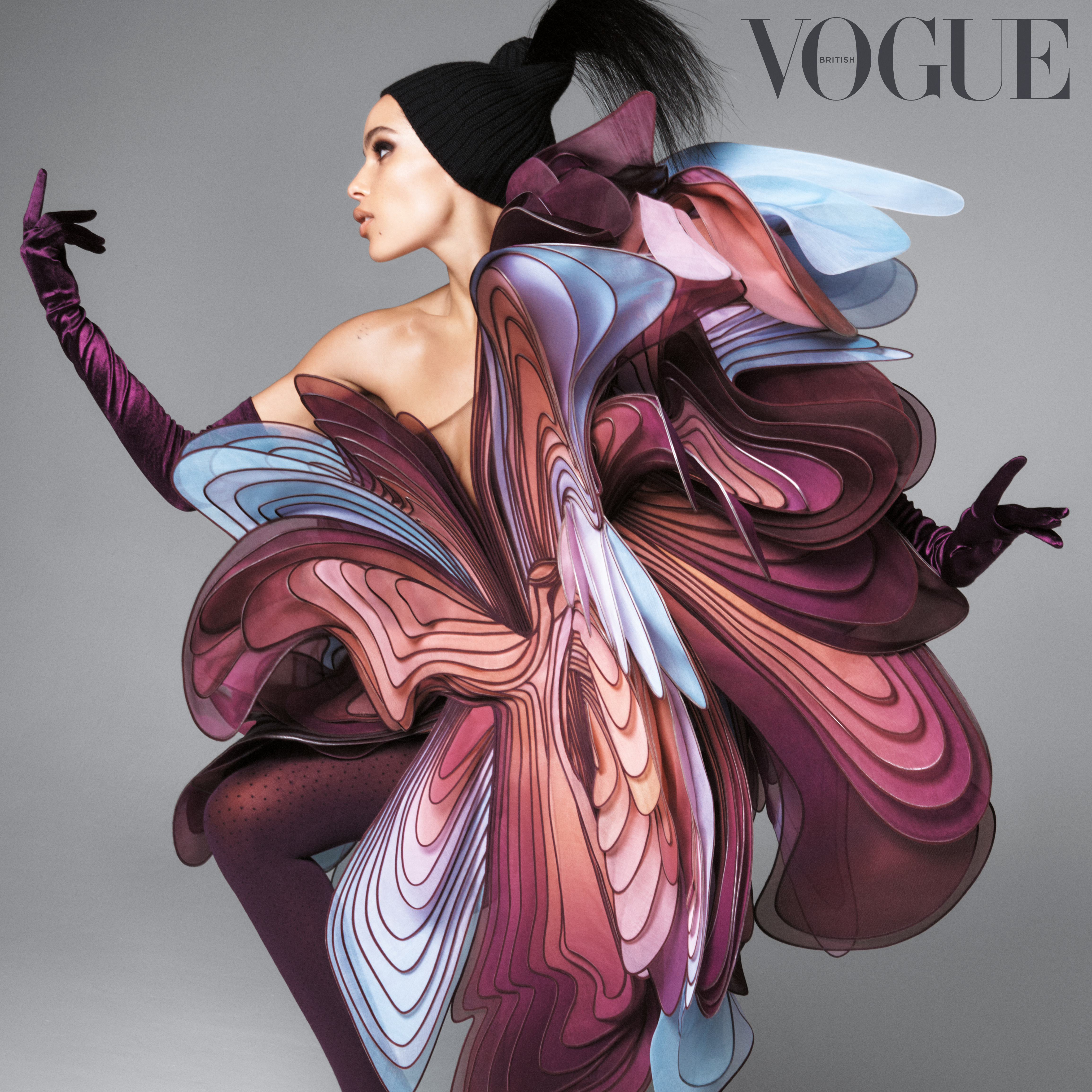 Zoe Kravitz in the July issue of British Vogue