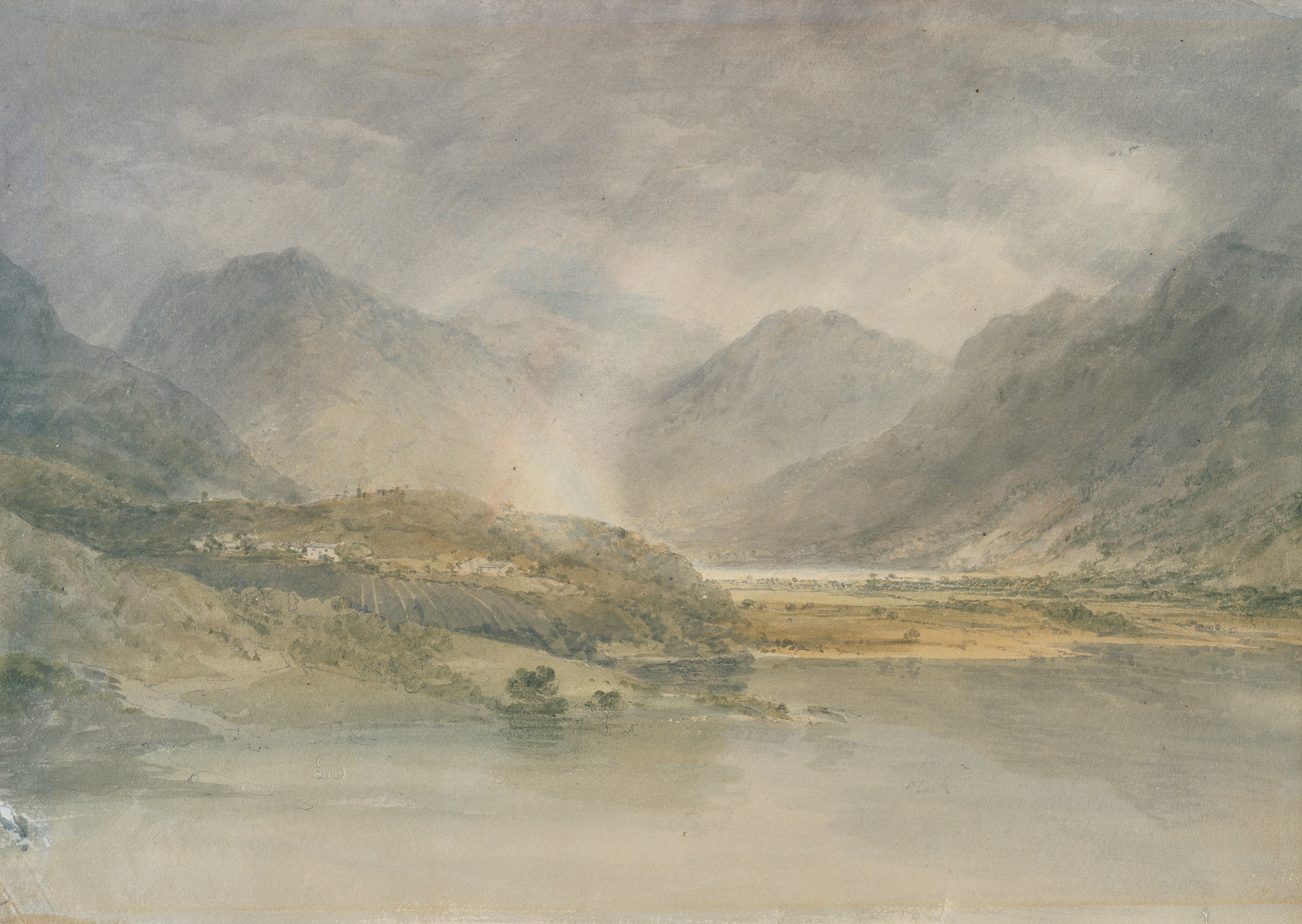 Turner watercolour from Tweed and Lakes Sketchbook, Crummock Water, Looking towards Buttermere (Tate, London 2019/PA)