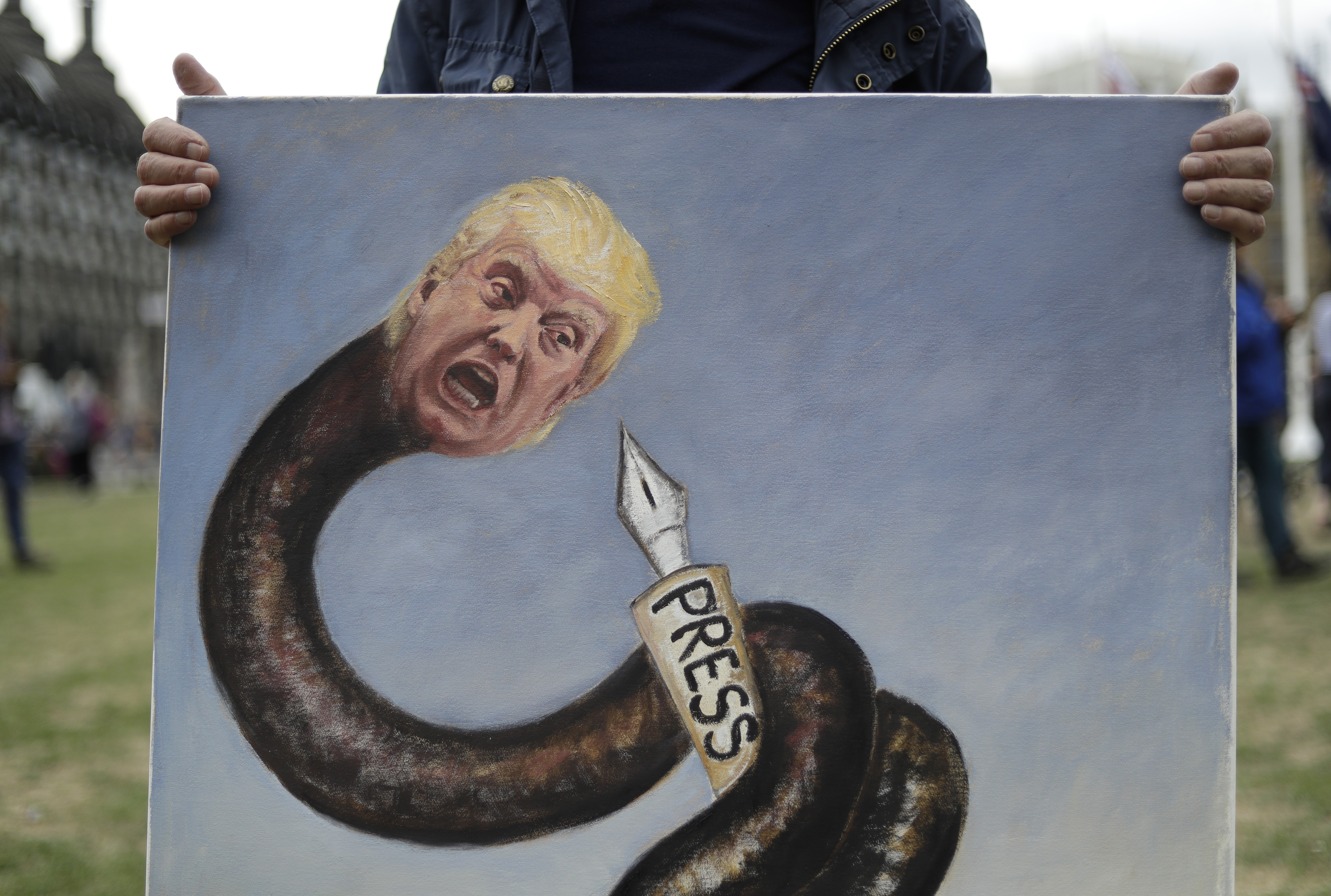 Detail of the Donald Trump-inspired artwork by Kaya Mar