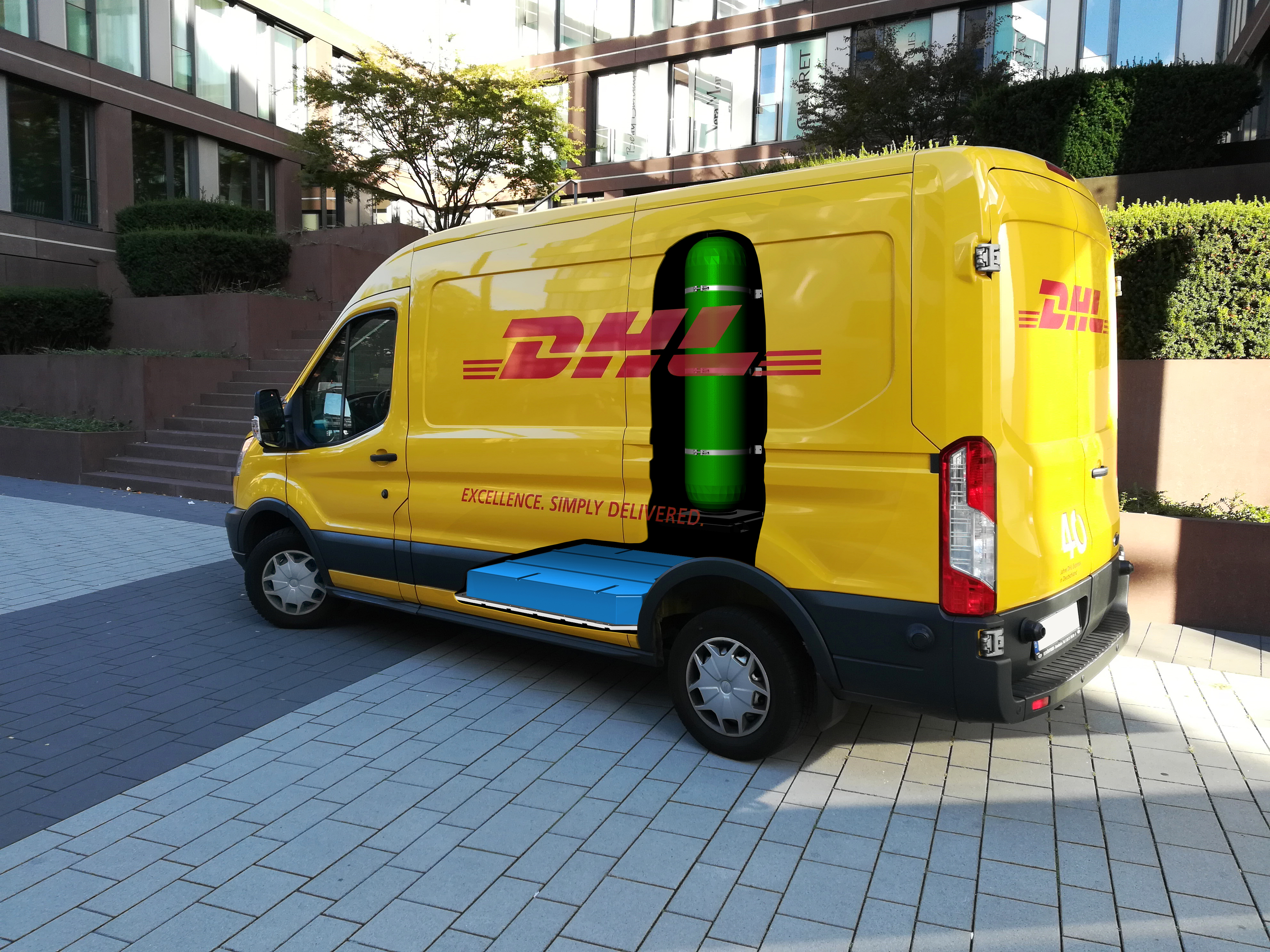 A DHL van