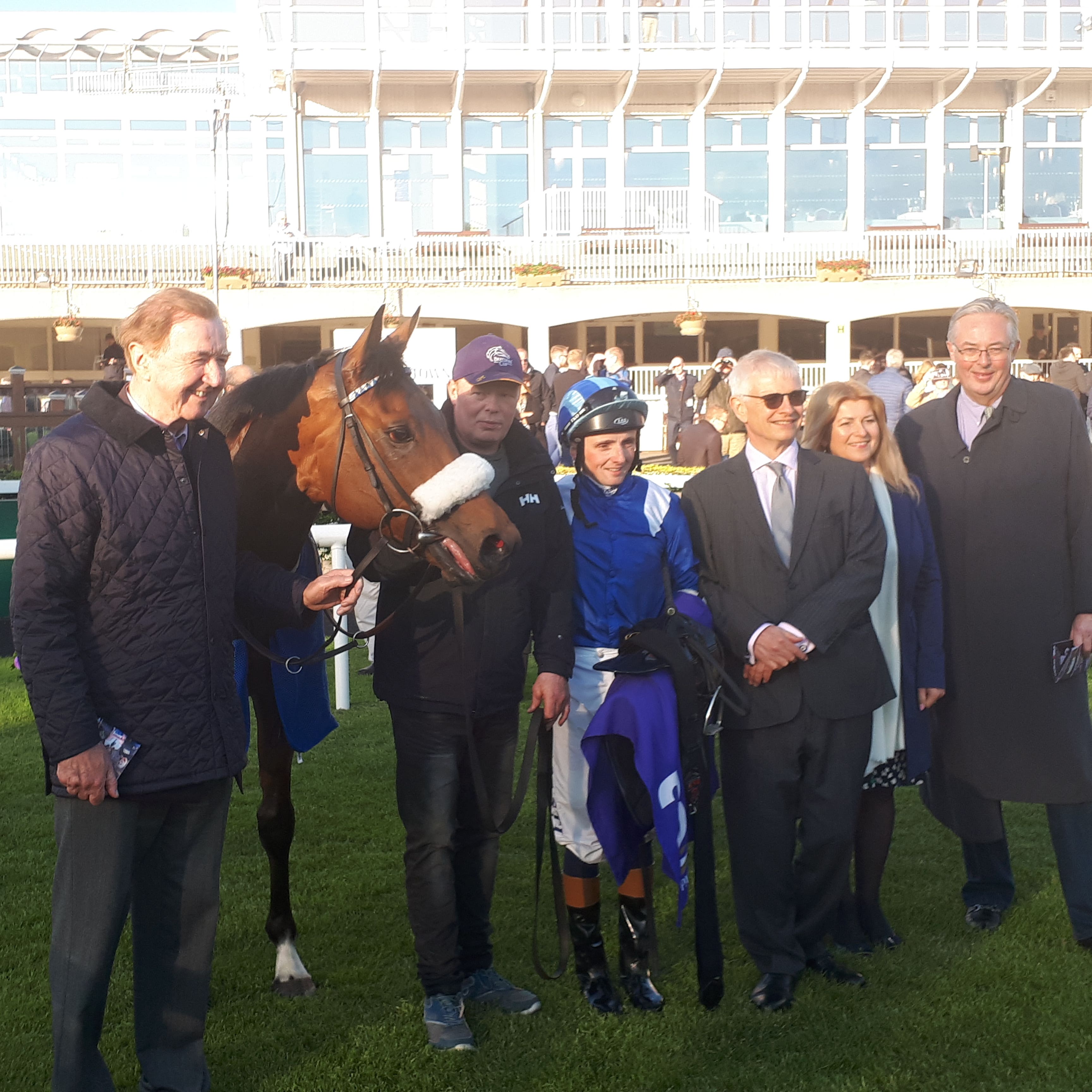 Dermot Weld (left) with Rakan after his win at Leopardstown