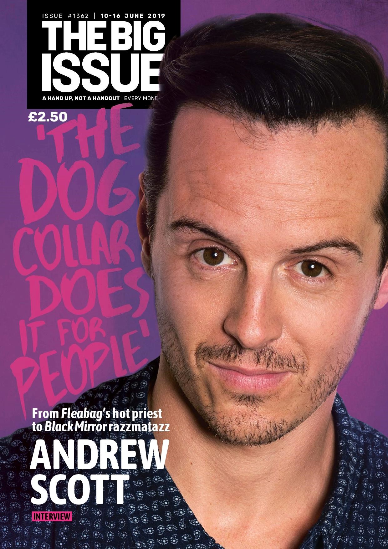 Andrew Scott on the cover of The Big Issue 