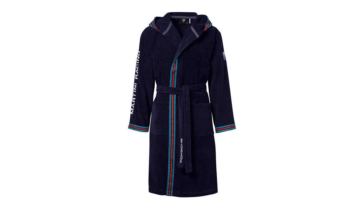 This dressing gown features the iconic Martini livery