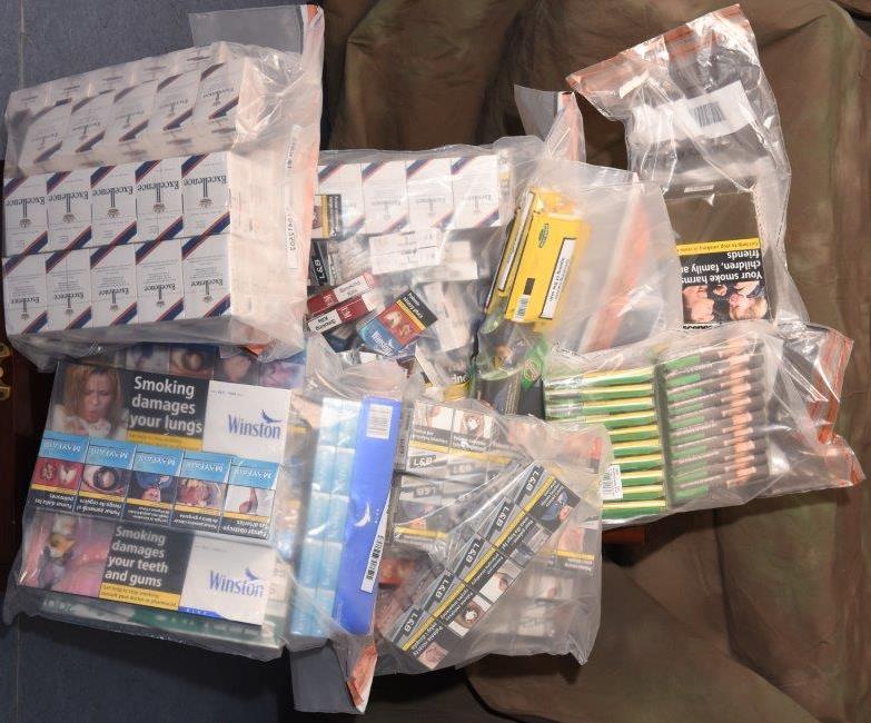 A quantity of illicit cigarettes and tobacco were also seized (PSNI/PA)