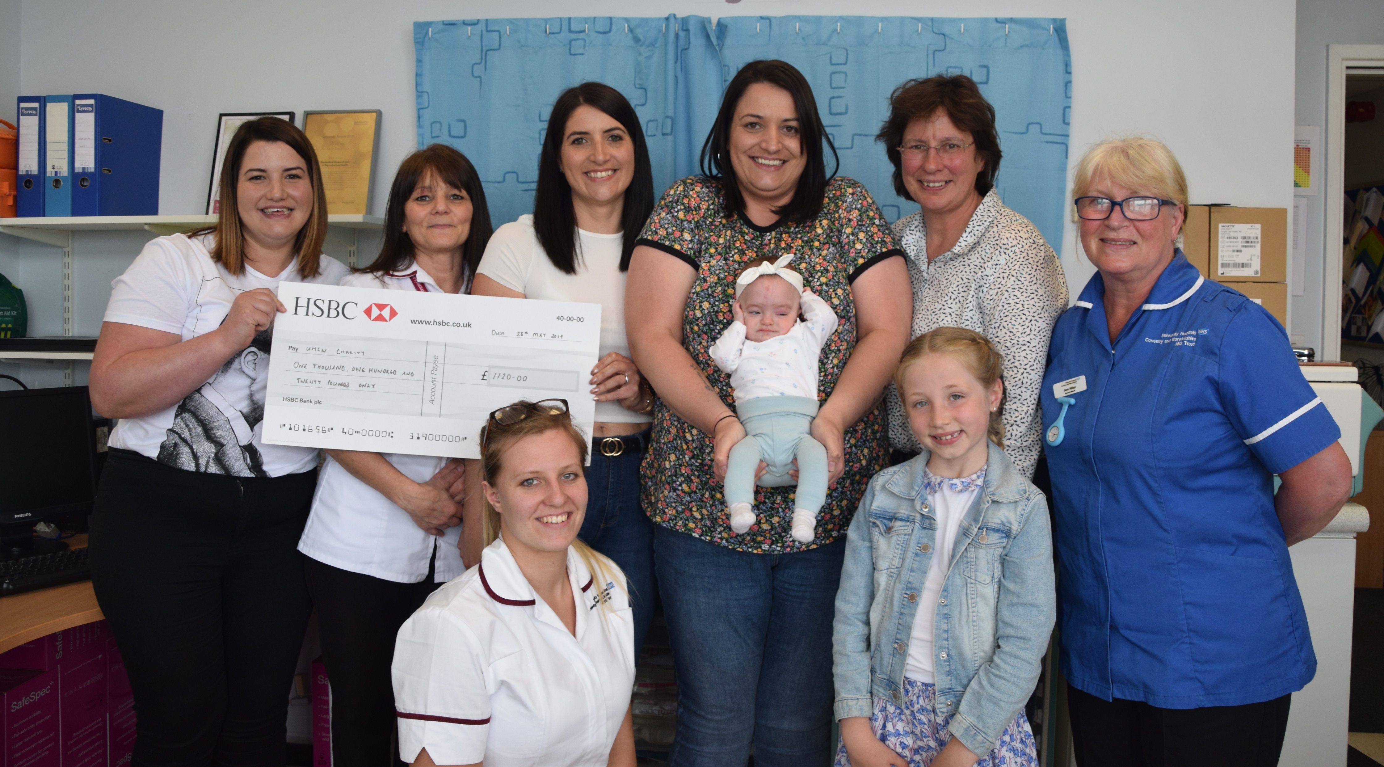 The Worsleys helped to raise more than £1,100 for the unit 