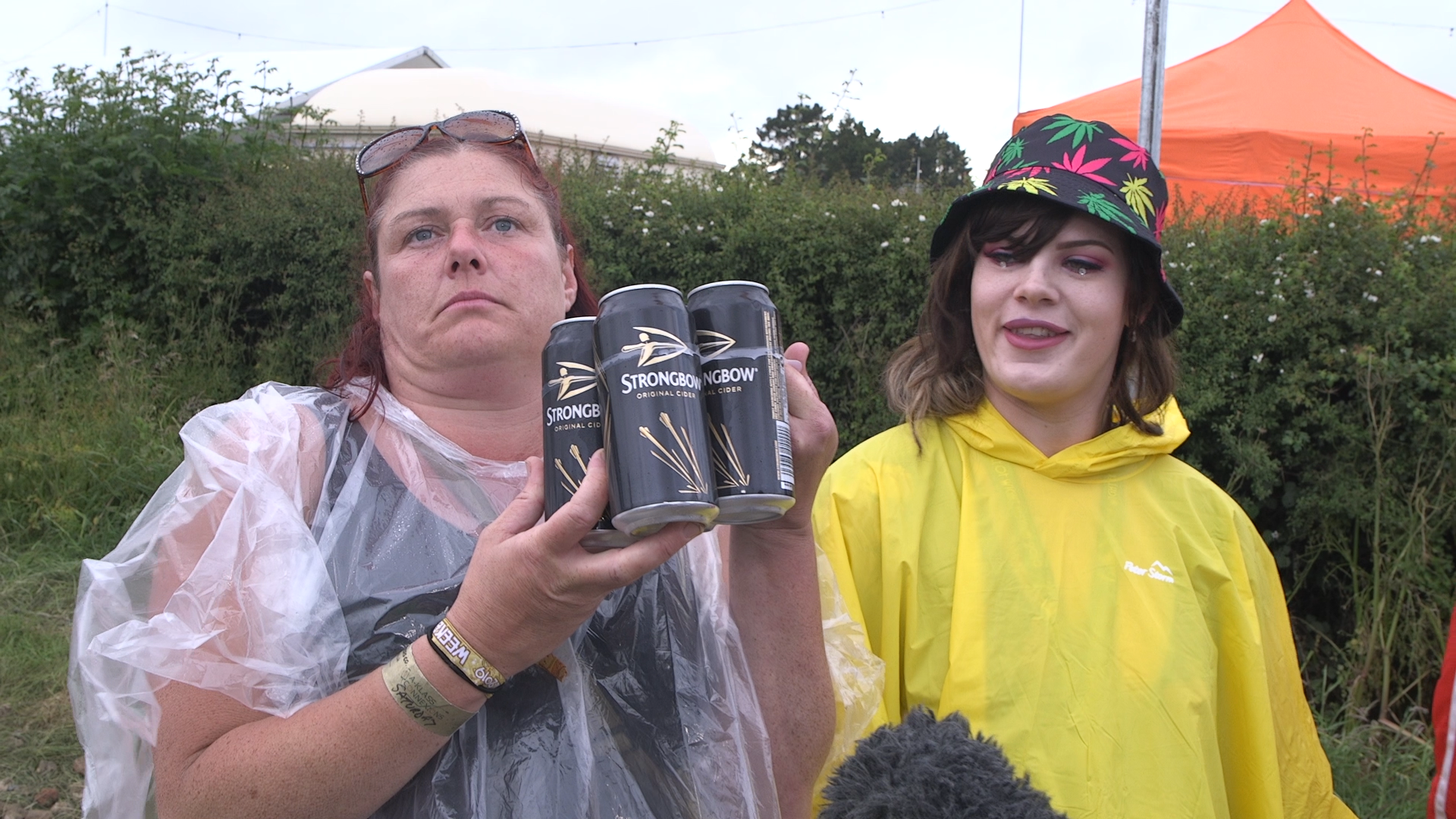 Sandra holding a pack of ciders