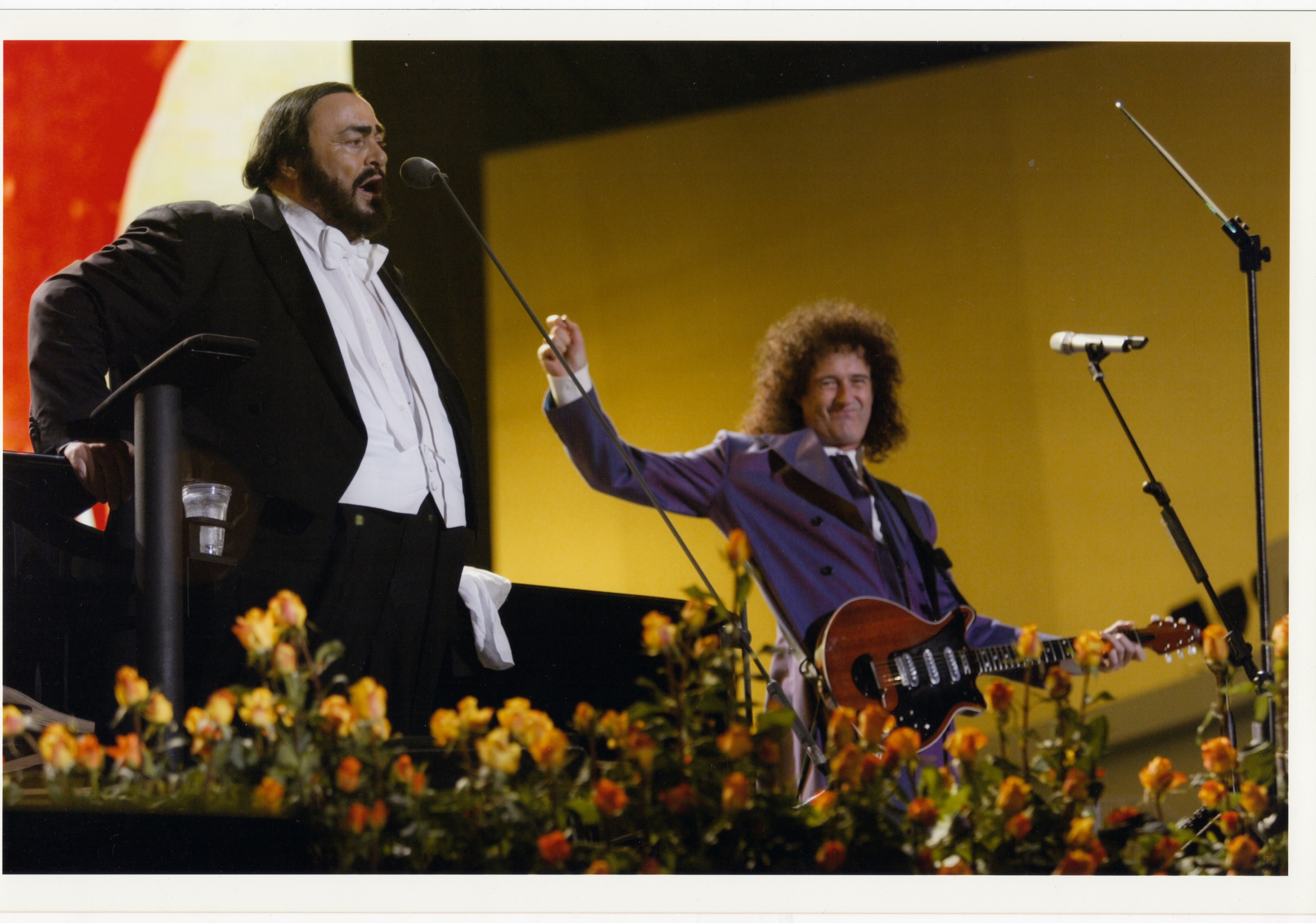 Pavarotti with Brian May