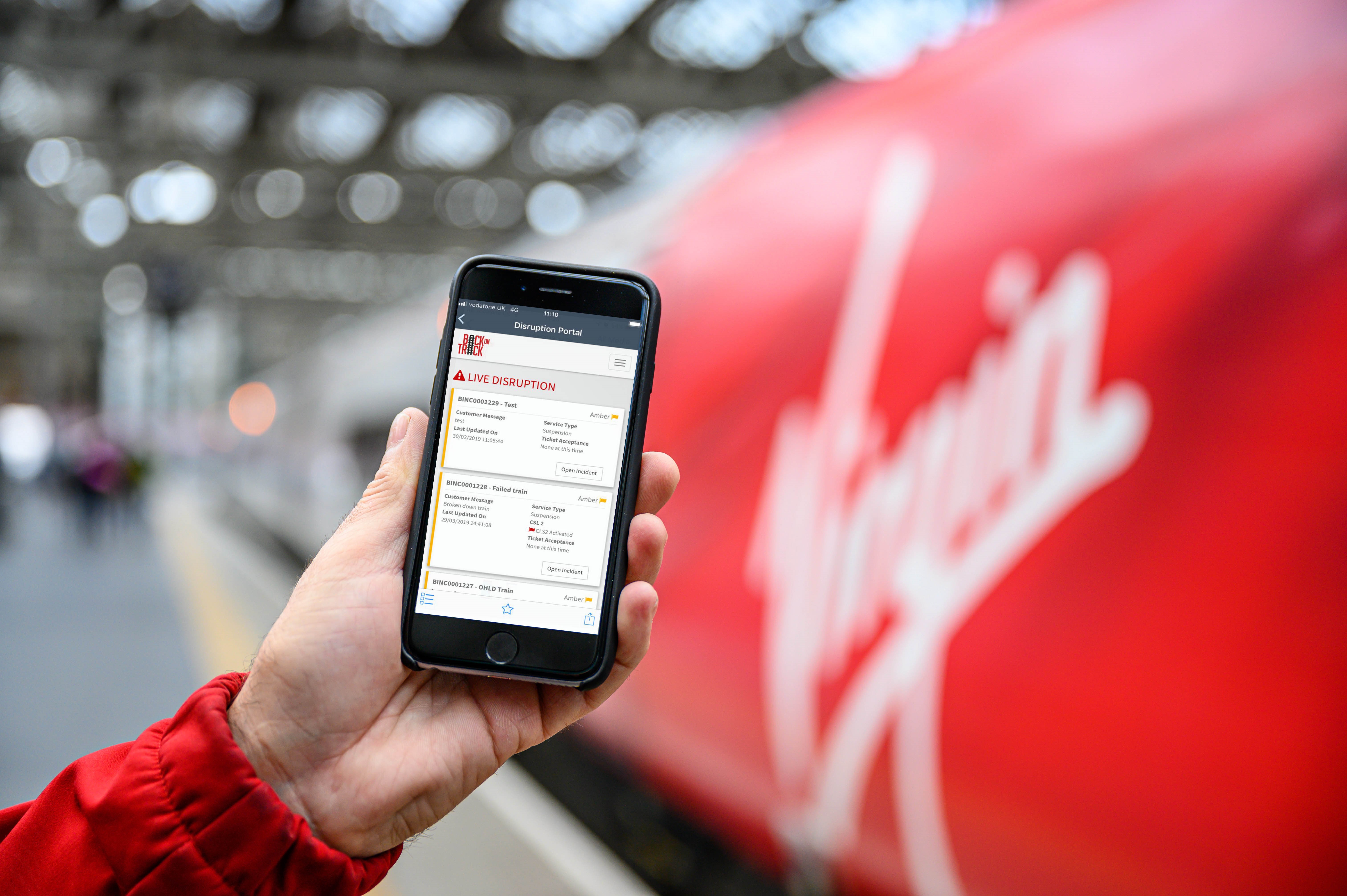The Back on Track app is being used by Virgin Trains staff (Virgin Trains/PA)