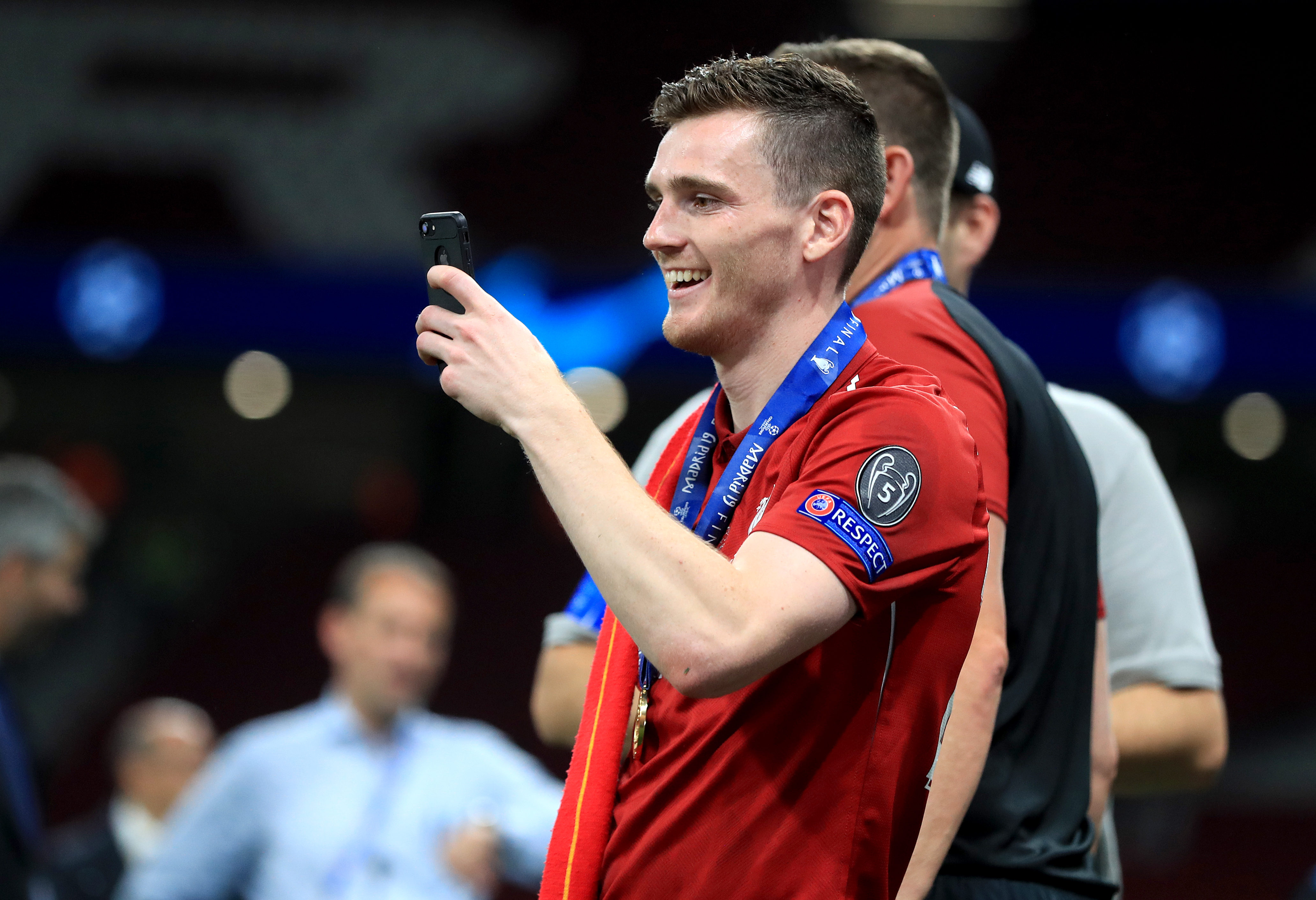 Liverpool's Andrew Robertson after the 2019 Champions League final
