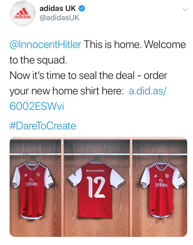 adidas uk arsenal