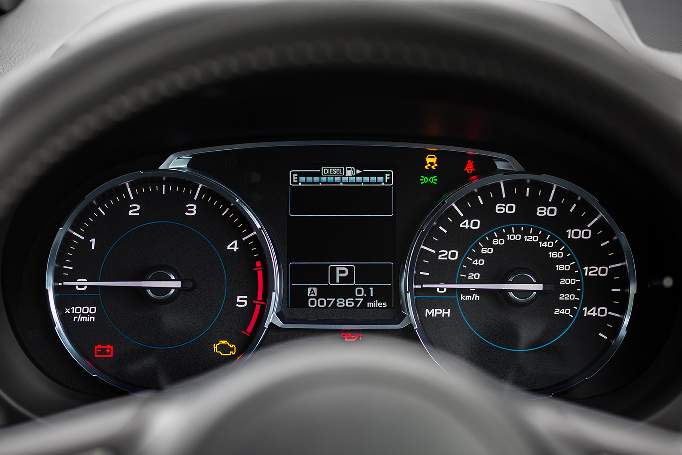 The main dials are clear and easy to read