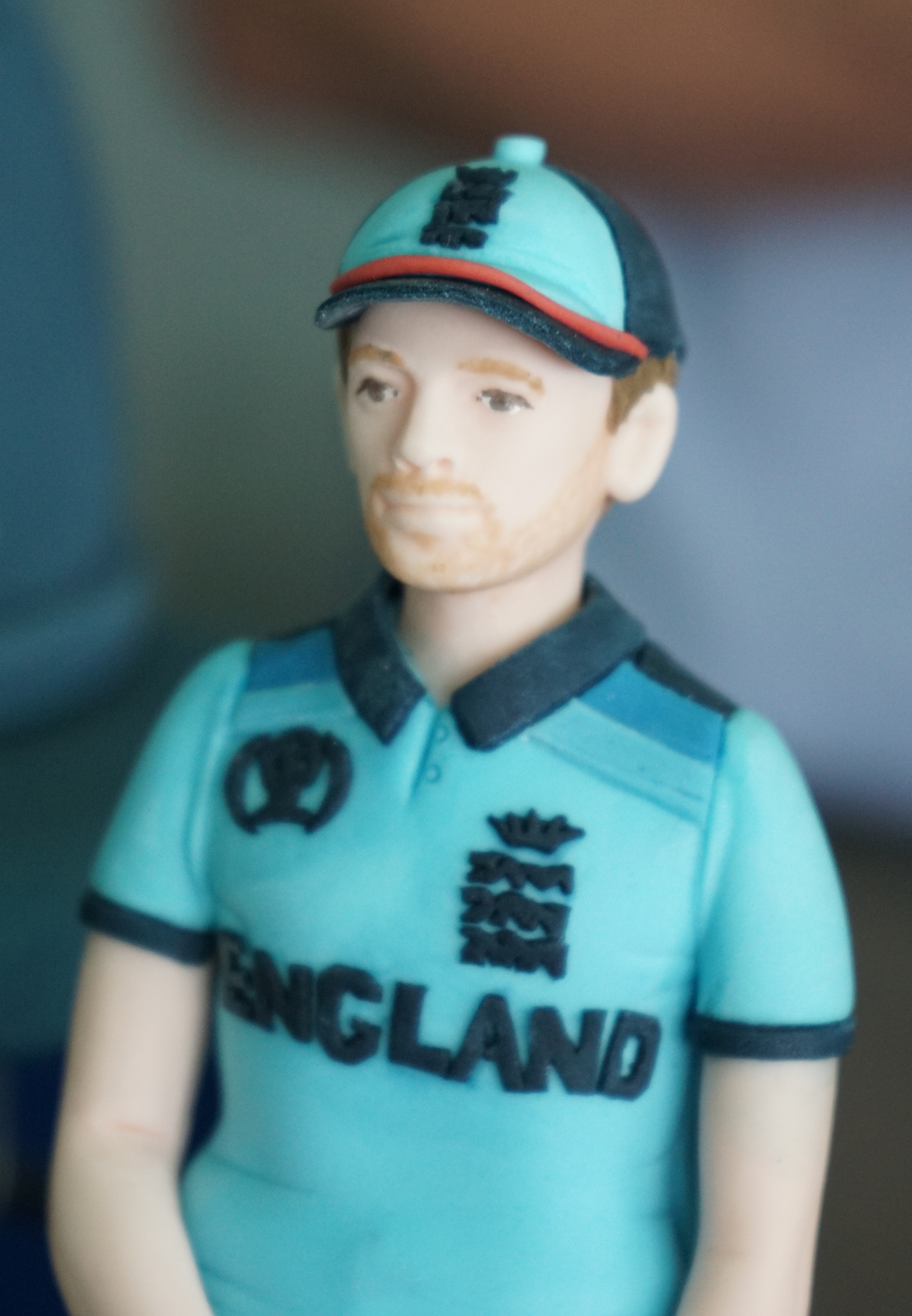 England captain Eoin Morgan as depicted on the cake