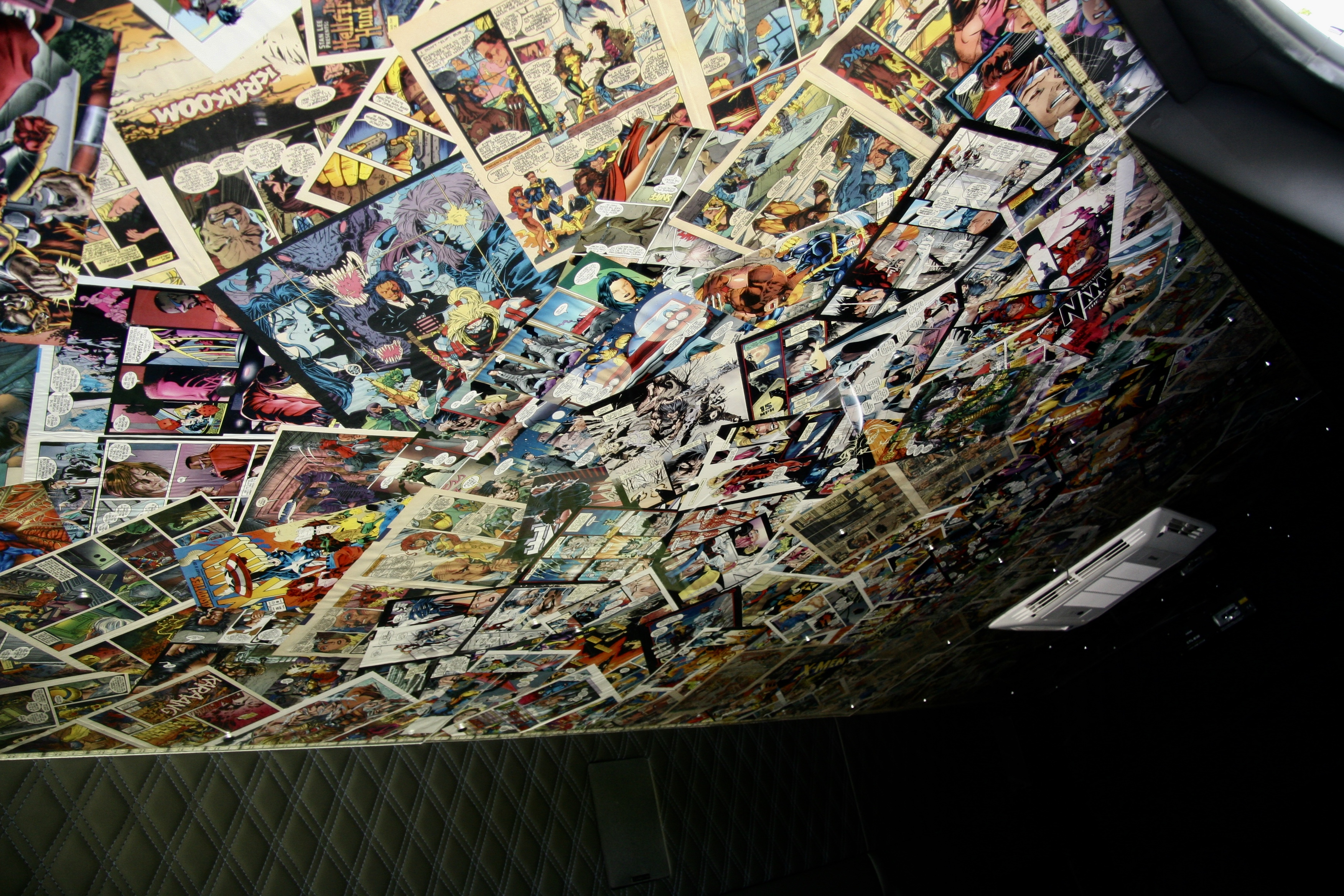 The roof has been finished in classic comics