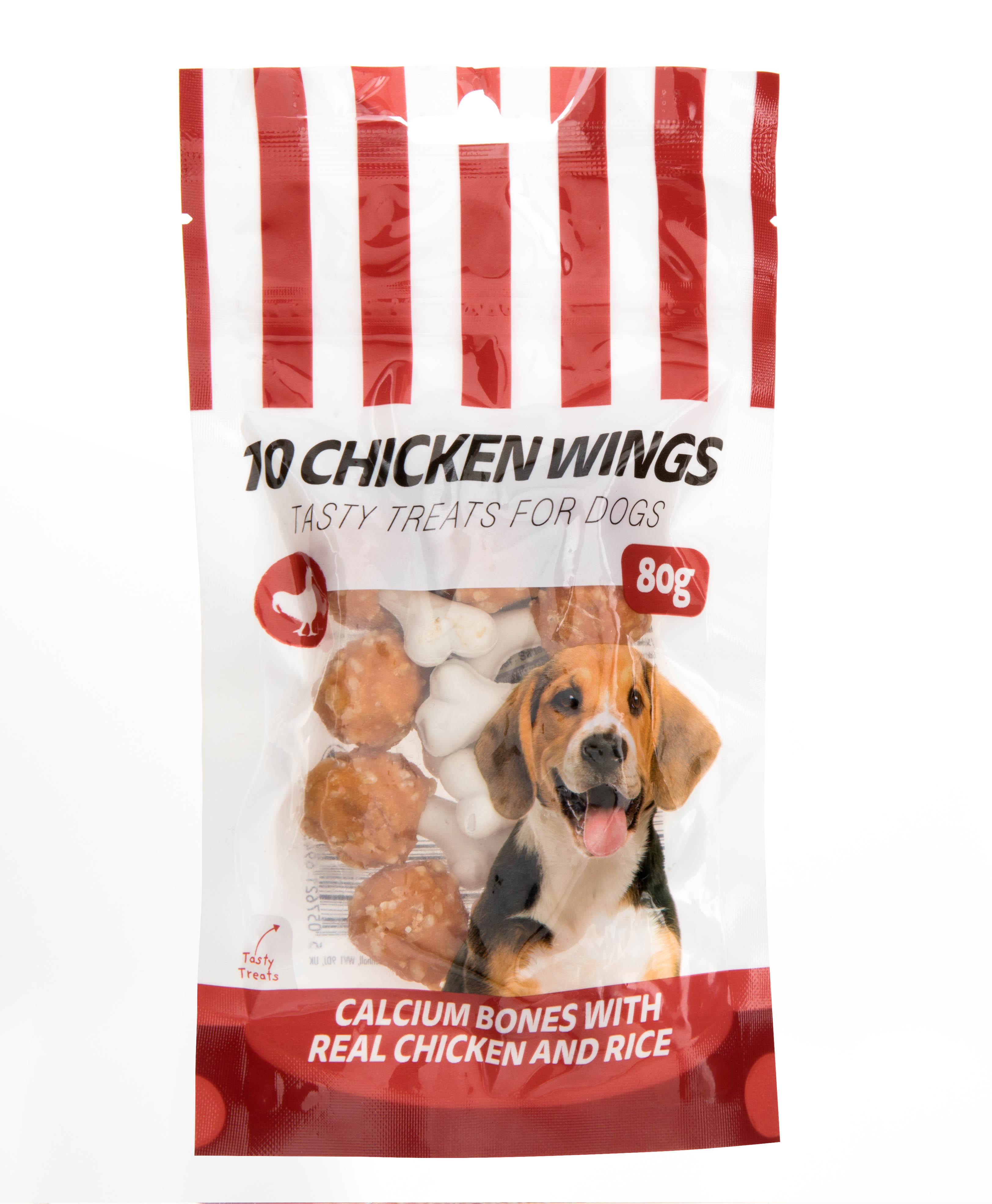 Fried chicken-themed dog snacks available from Poundland