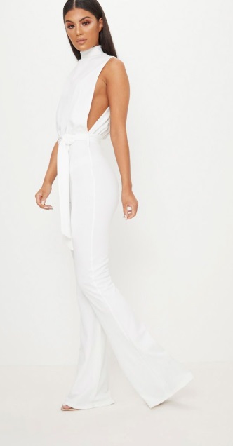 white jumpsuit red wine