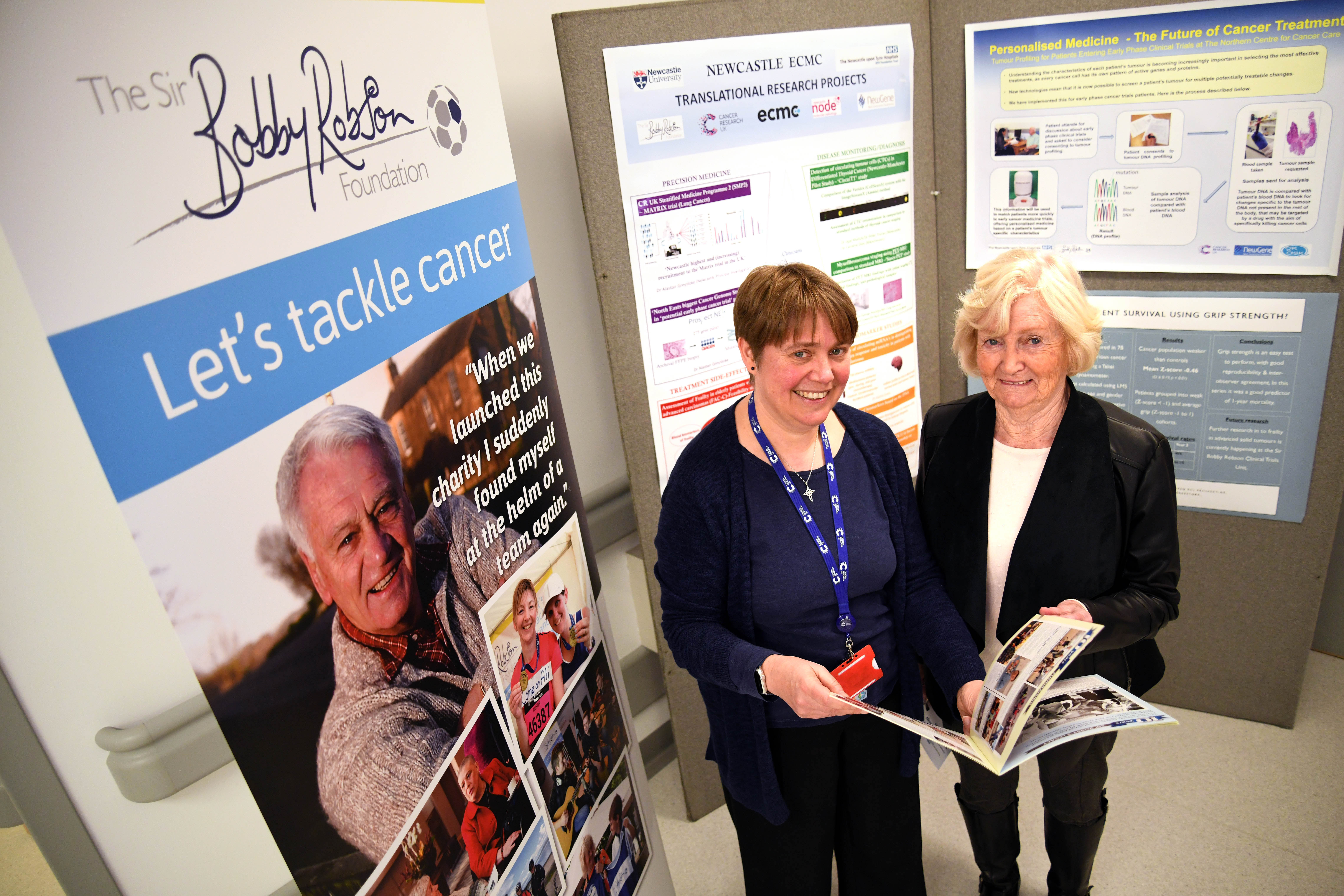 Professor Ruth Plummer and Lady Elsie at the 10th anniversary of the Sir Bobby Robson Cancer Trials Research Centre opening earlier this year (Sir Bobby Robson Foundation/PA)