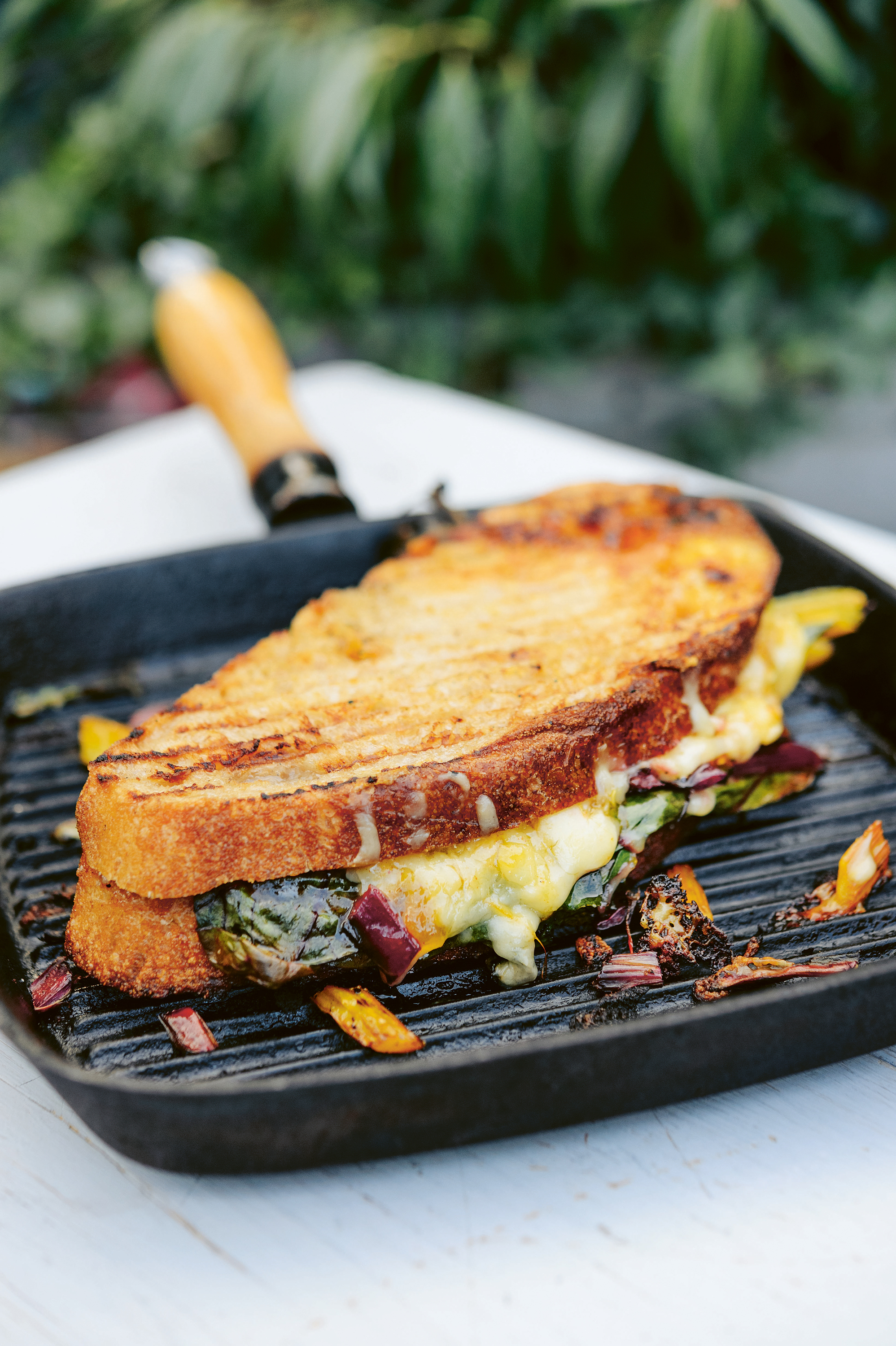 rainbow chard, cheddar and mango chutney cheese toastie from Charred by Genevieve Taylor (Quadrille/Jason Ingram/PA)