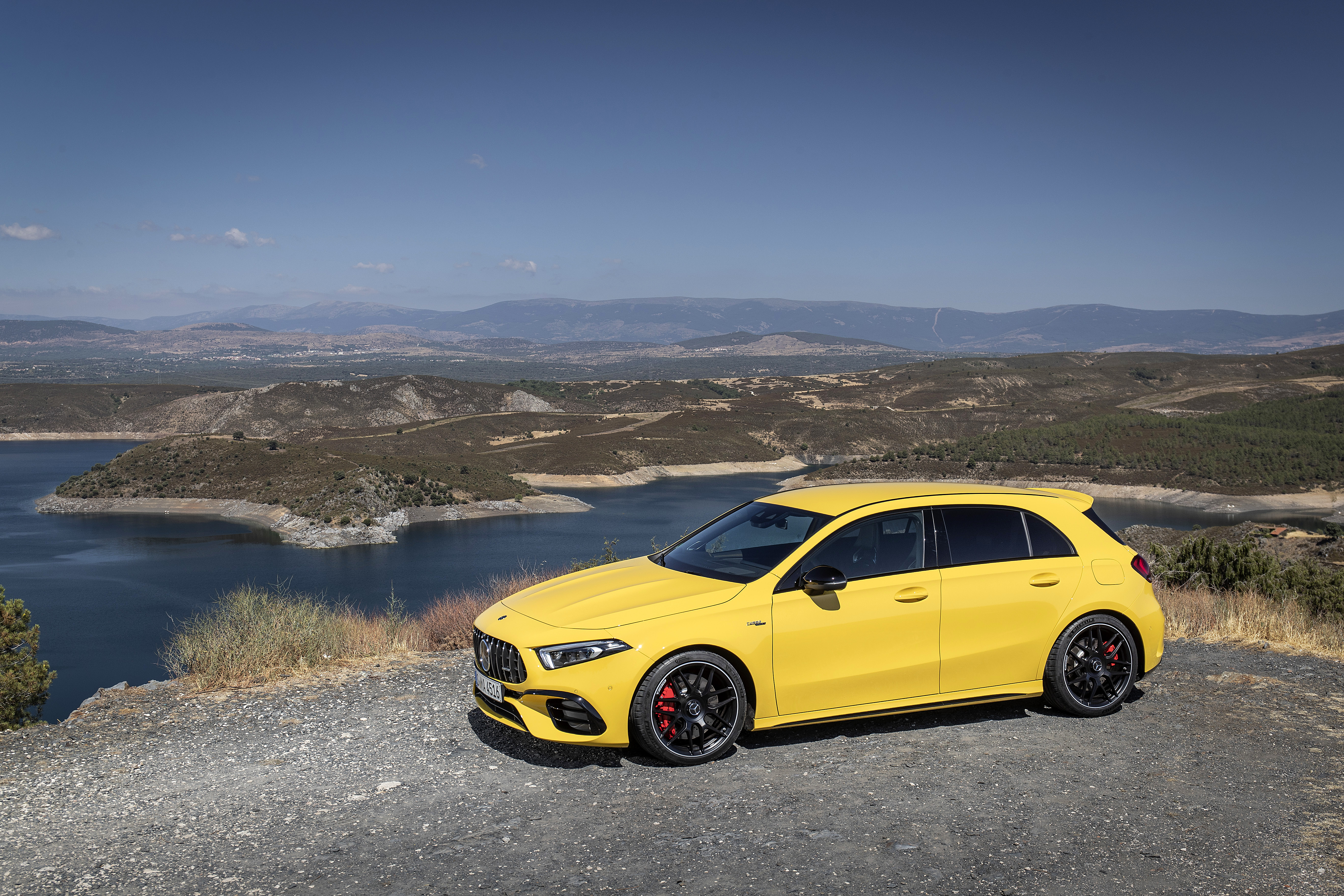 Bright yellow paint helps the car to stand out