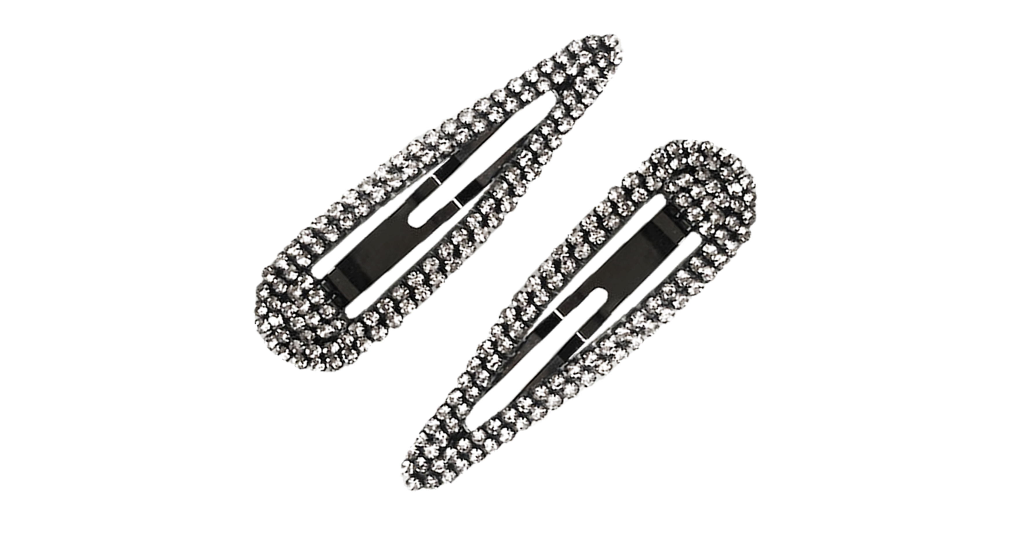 Kitsch X Justine Marjan 2pc Medium Rhinestone Snap Clips