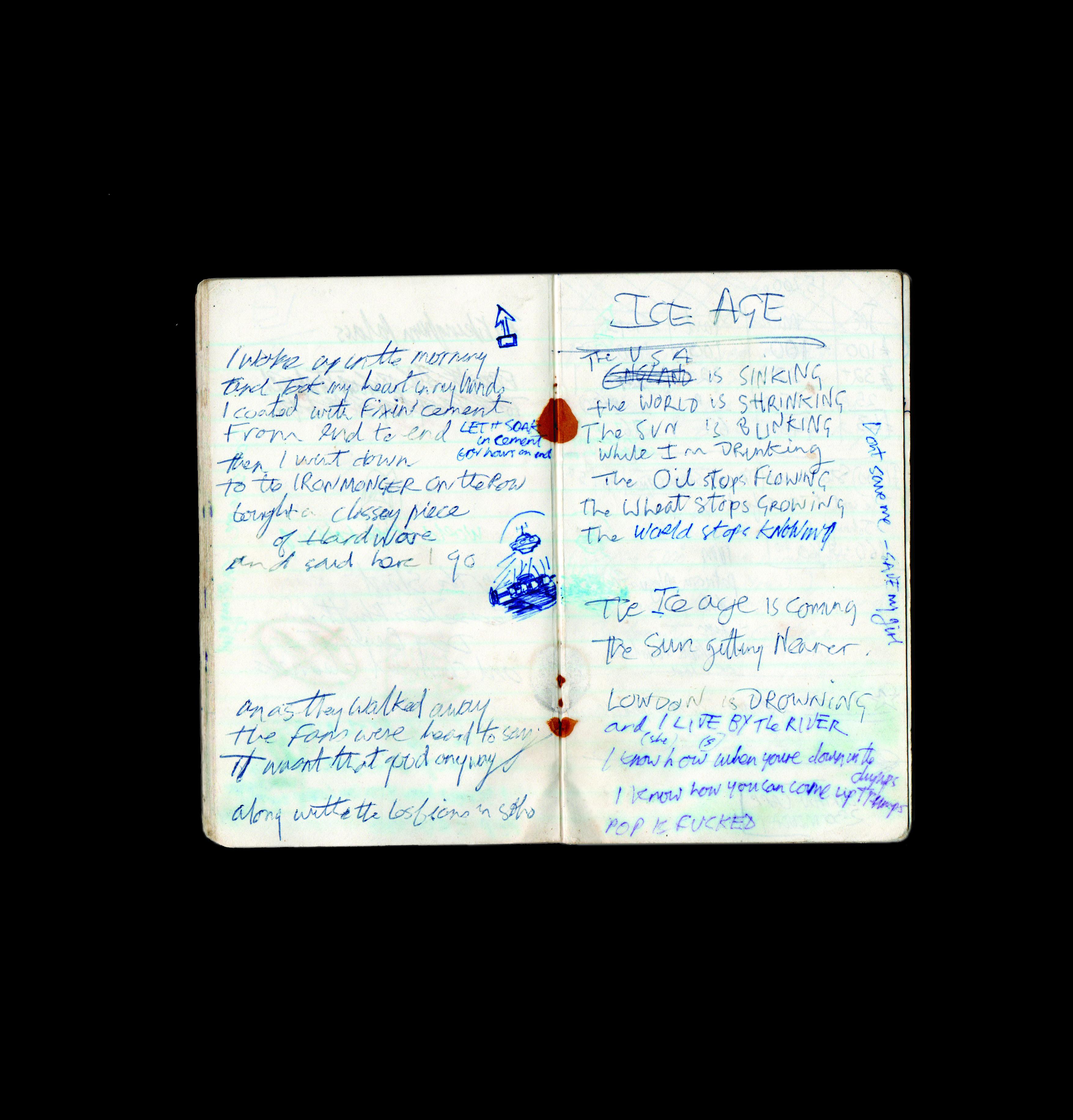 Joe Strummer's note book