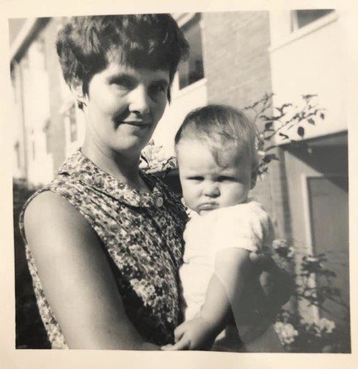 Rhod Gilbert as a baby with mother Norma