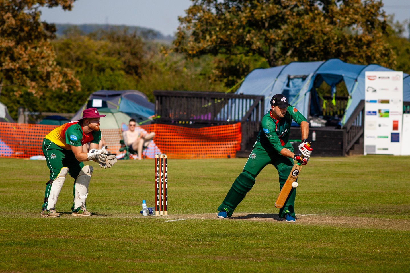 Blunham Cricket Club play through blazing sunshine in their world record attempt