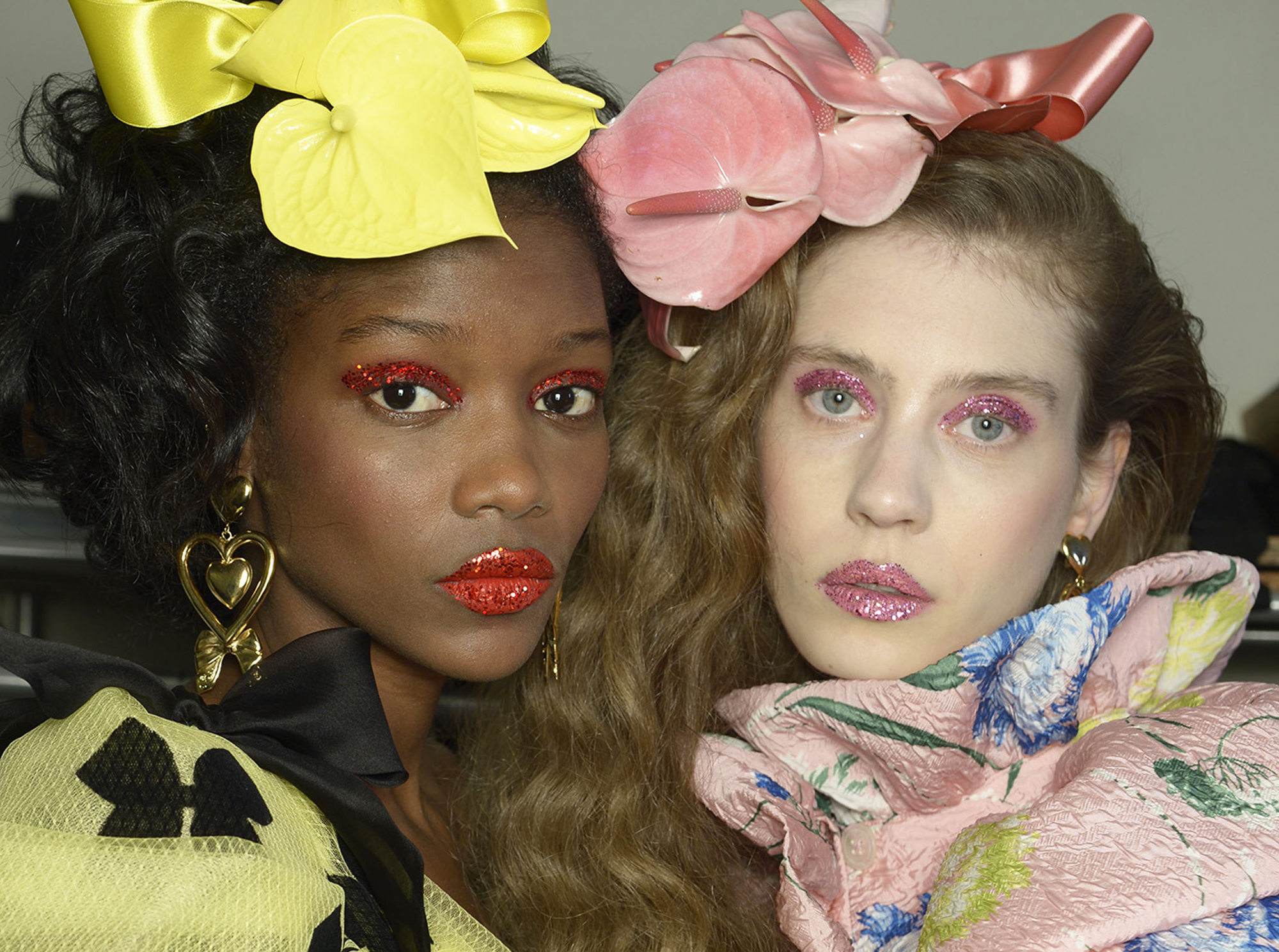 model backstage at Rodarte AW19