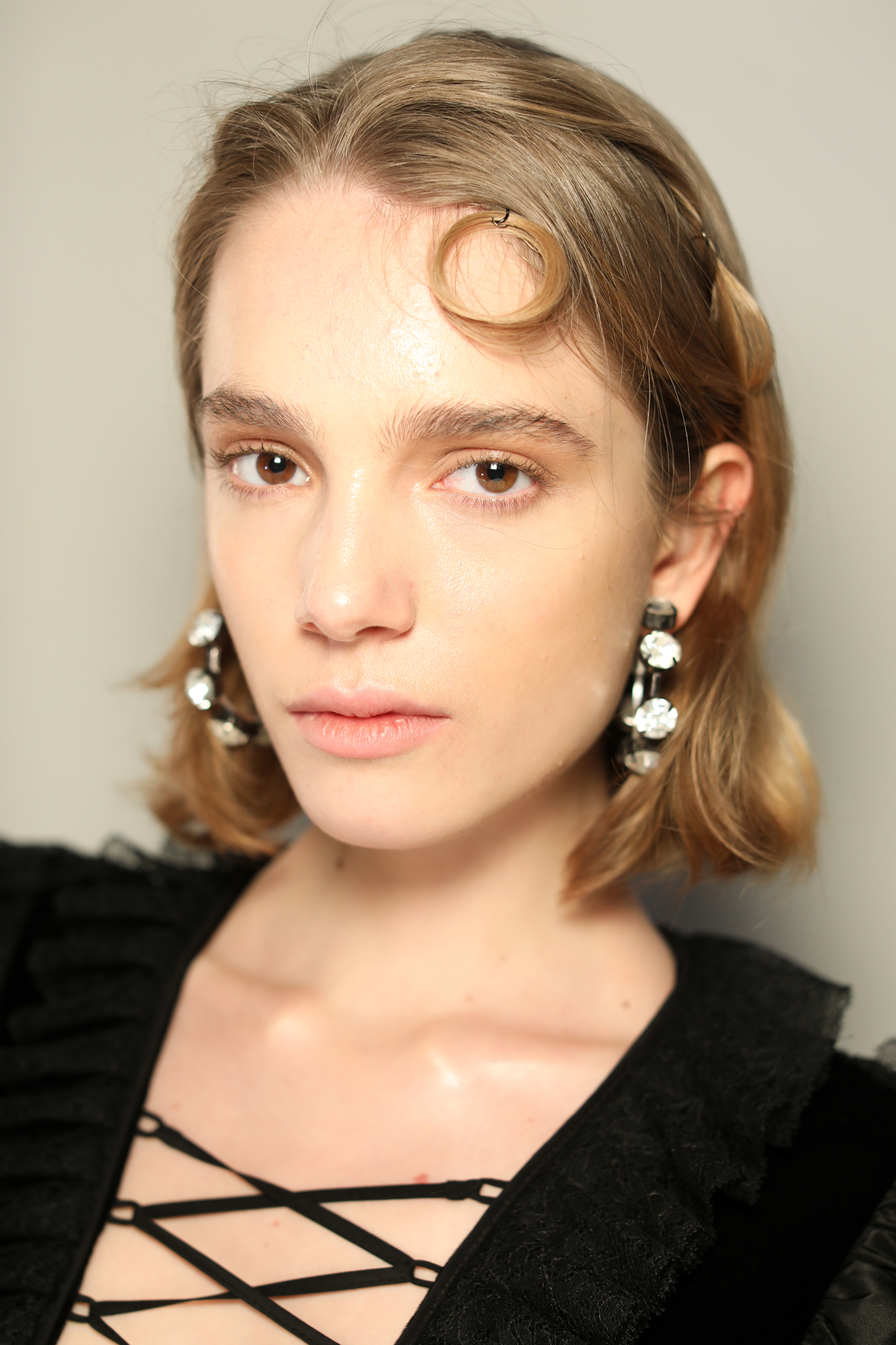 model backstage at Preen AW19