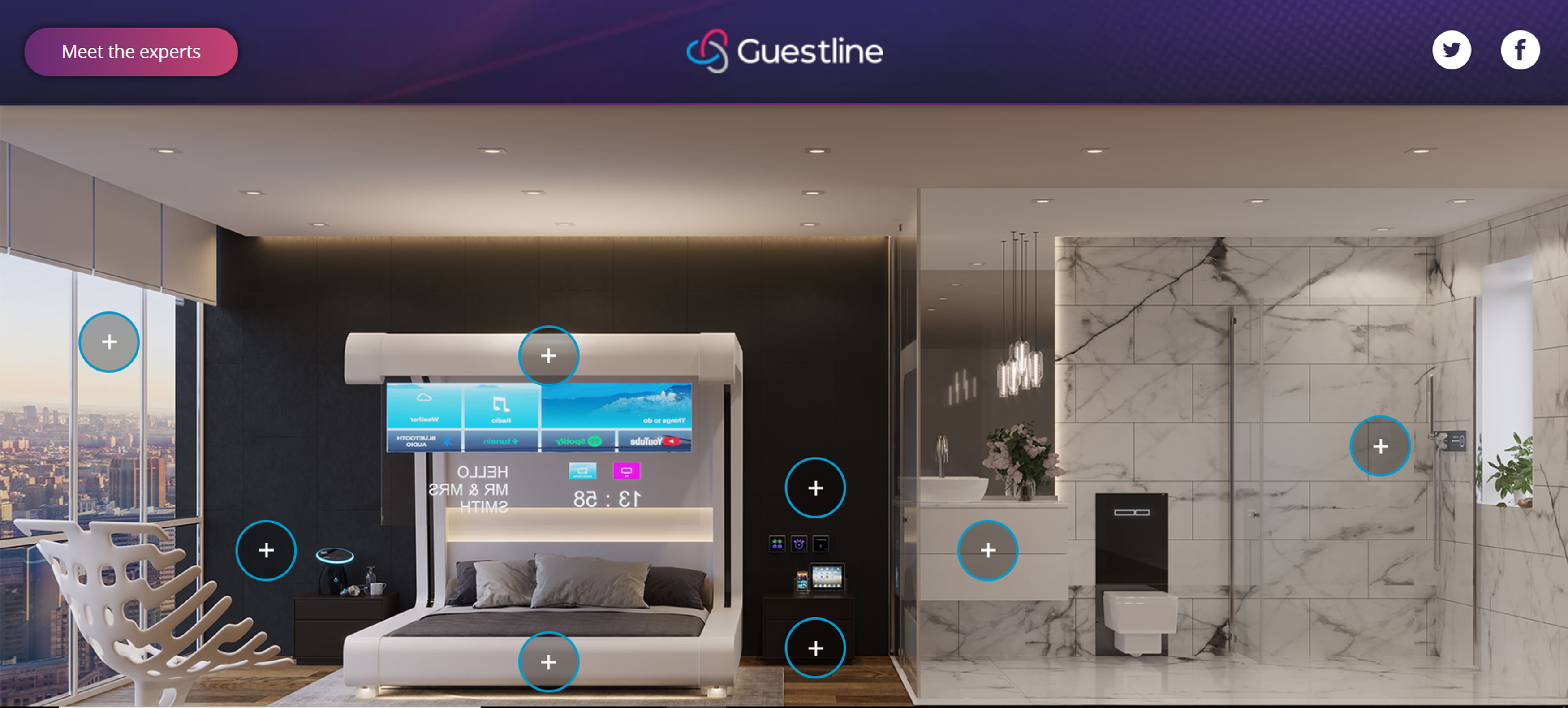 A hotel room of the future