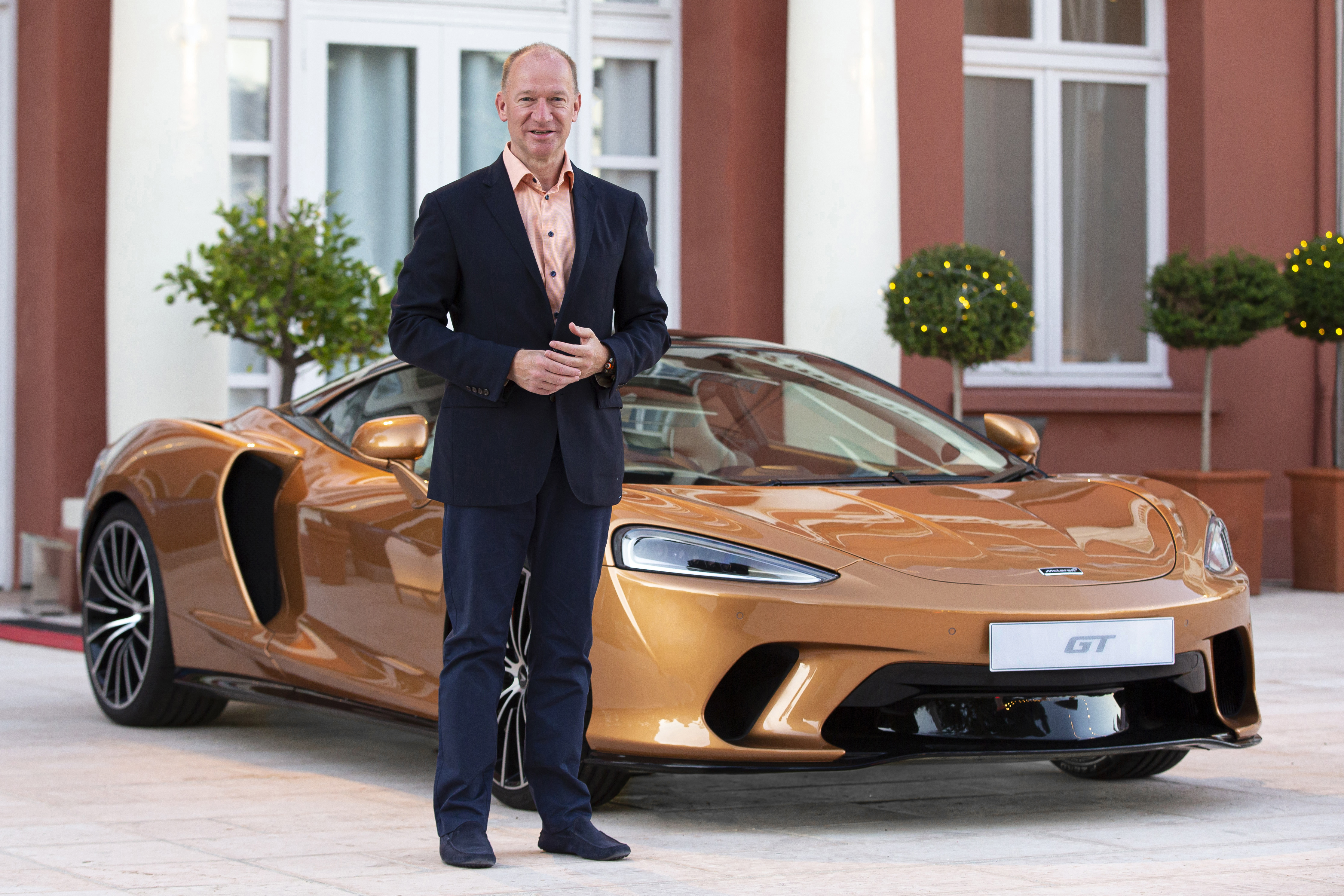 McLaren Automotive CEO Mike Flewitt with the new McLaren GT