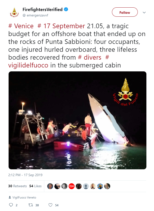 Speedboat crash