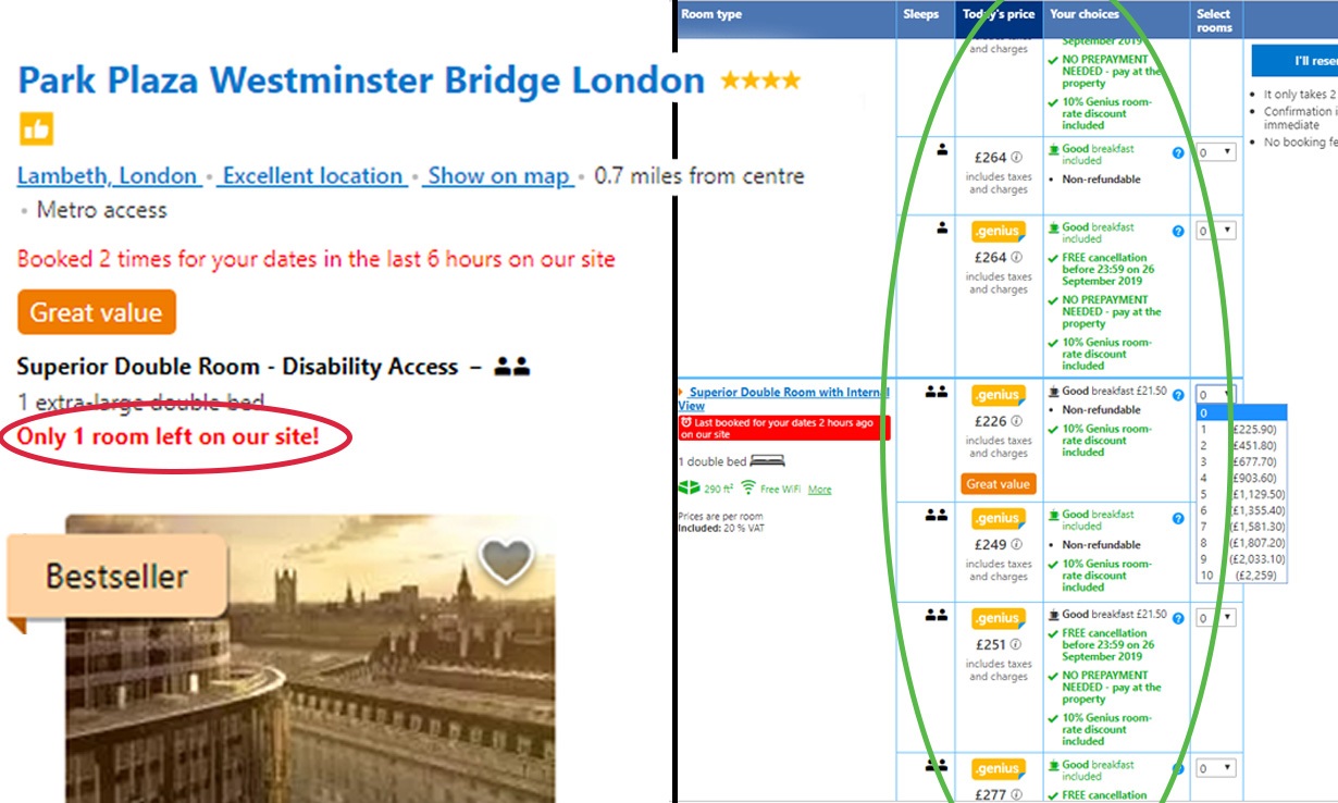 A screenshot from Booking.com
