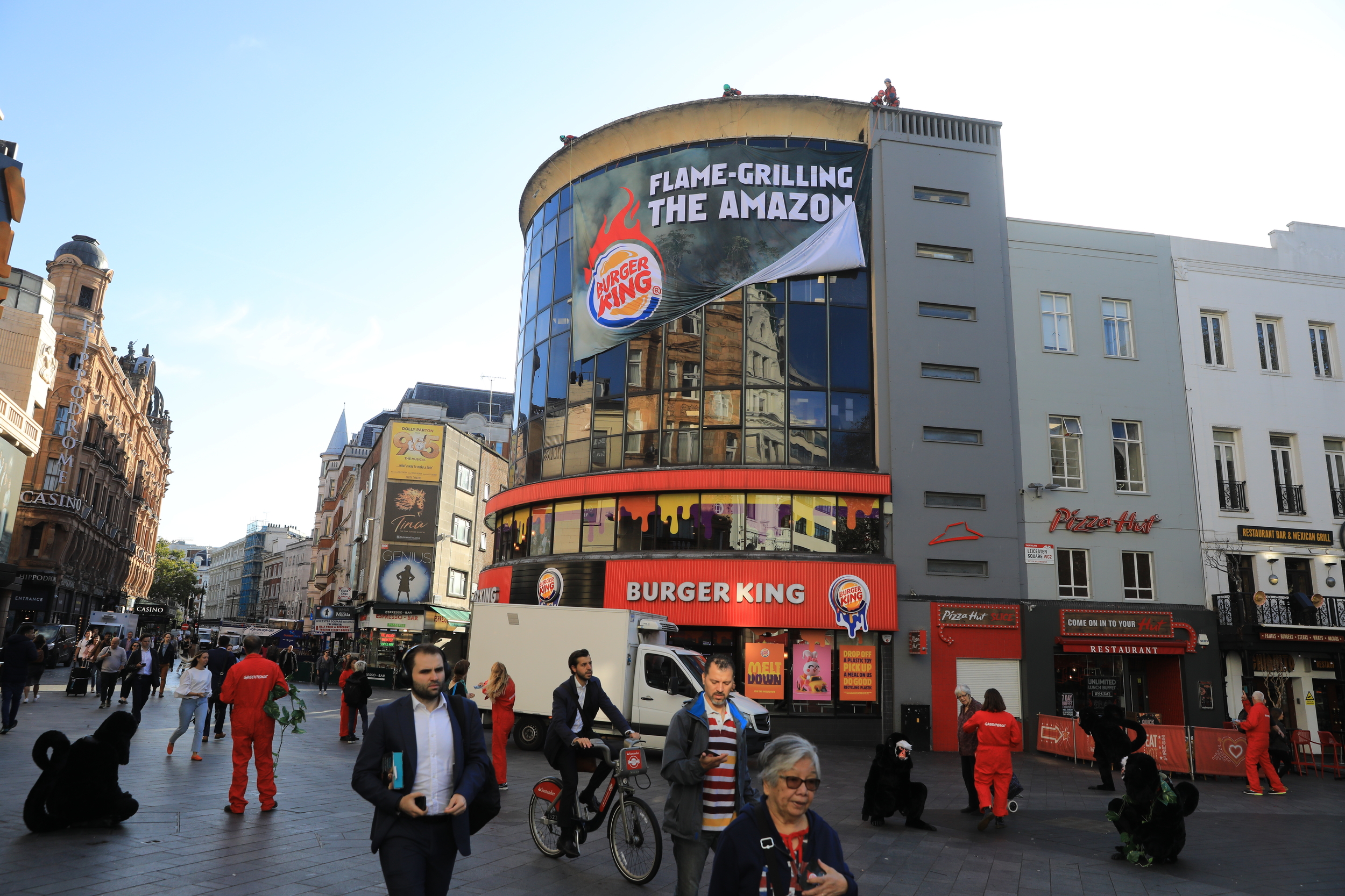 Greenpeace targets Burger King over Amazon fires and deforestation (Paul Hackett/Greenpeace/PA)