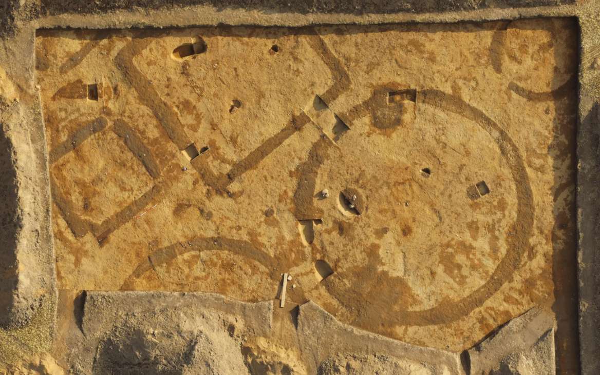 Aerial view of Pictish cemetary