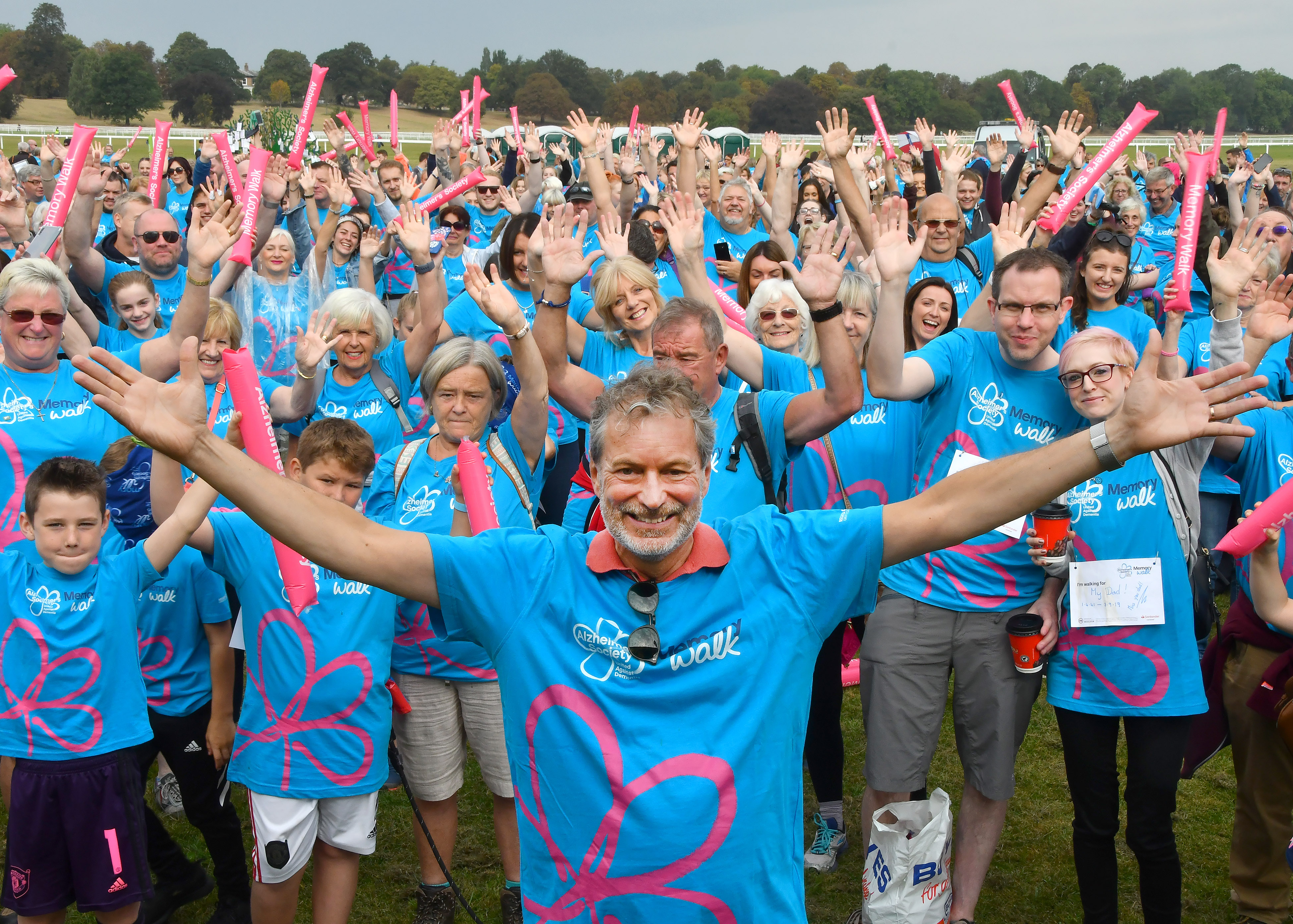 John Middleton at the Alzheimer’s Society Memory Walk on York’s Knavesmire