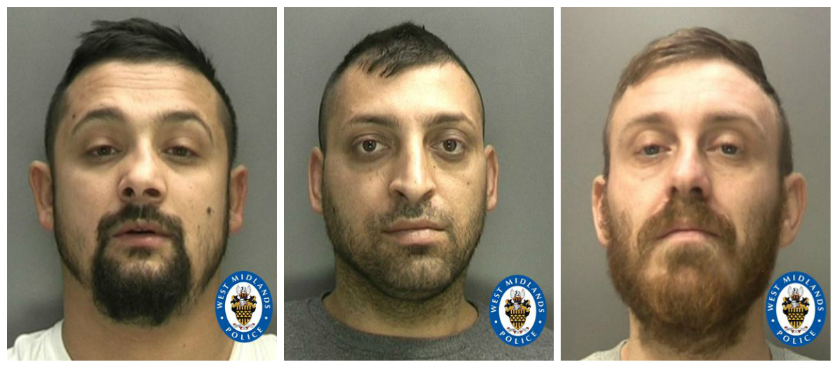 Mugshots released by West Midlands Police of co-conspirators Constantin Stoian, Daniel Stoen and Marian Molocia, who were jailed at Birmingham Crown Court for conspiracy to burgle.